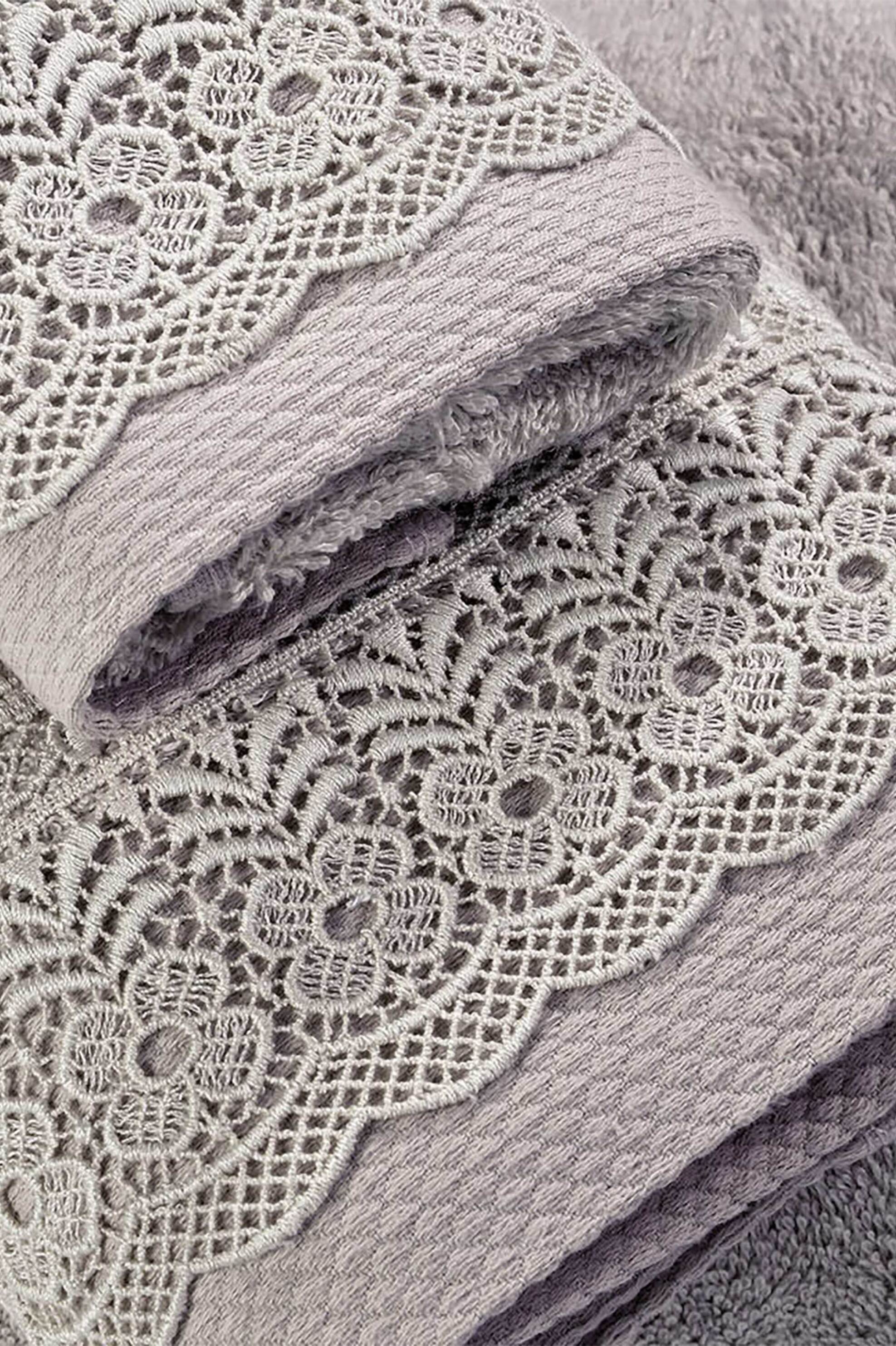 DOWN TOWN HOME DOWN TOWN Home σετ πετσέτες με δαντέλα (3 τεμάχια) - 61-1155