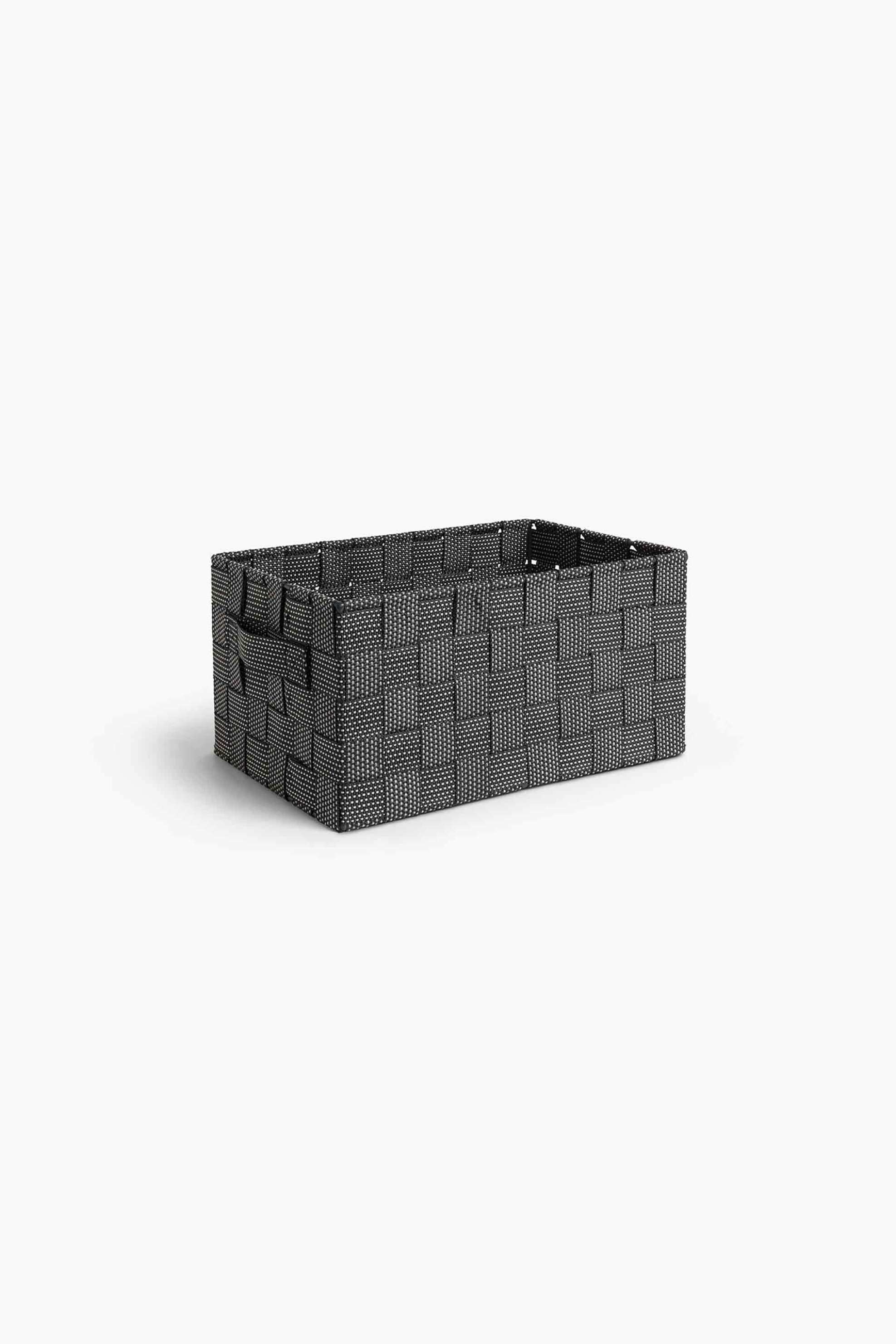 Coincasa καλάθι αποθήκευσης με πλεκτό σχέδιο 40 x 28 x 26 cm - 007378180 Γκρι Σκούρο