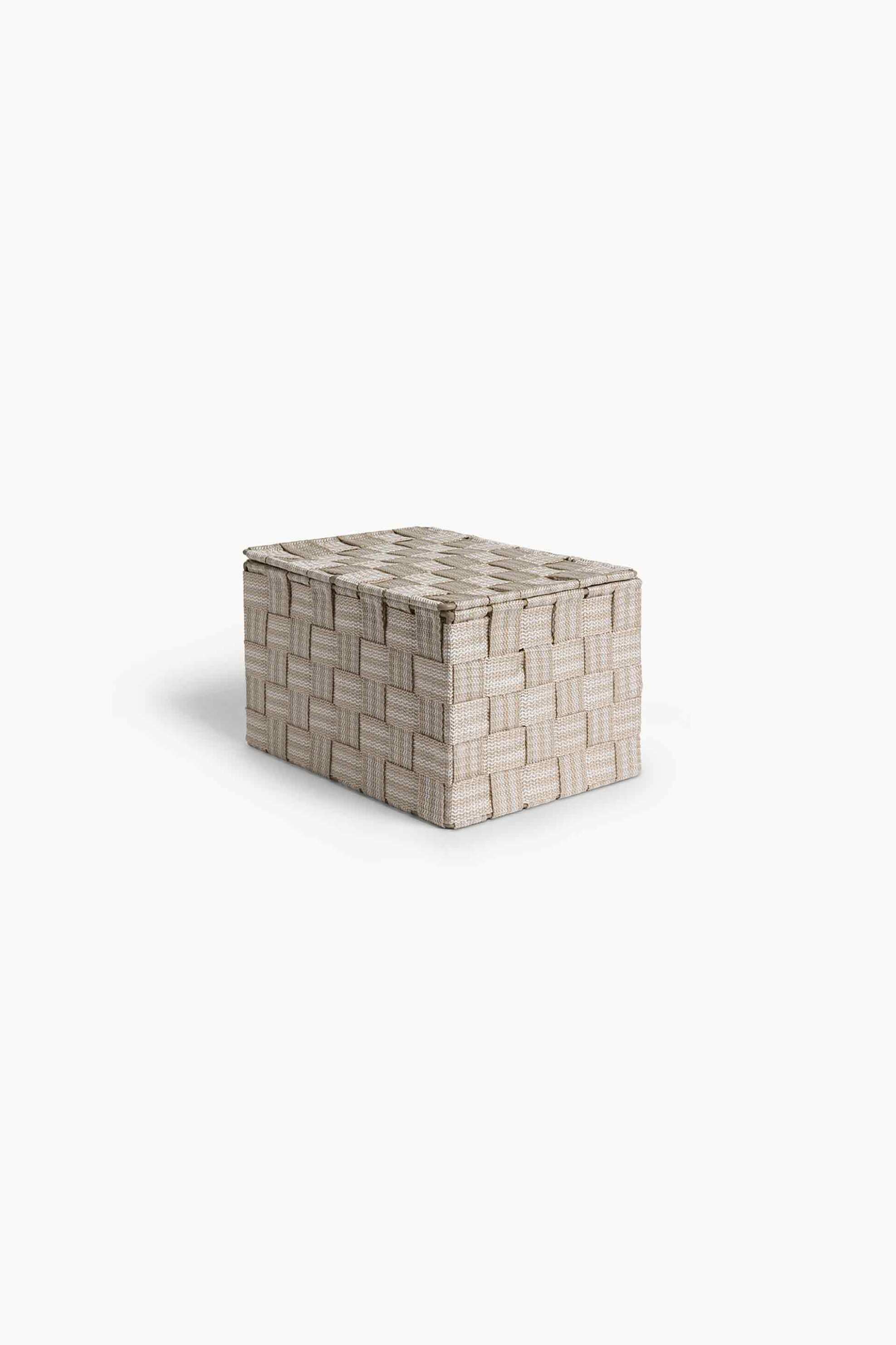 Coincasa καλάθι αποθήκευσης με πλεκτό σχέδιο 27 x 18 x 14 cm - 007378182 Μπεζ