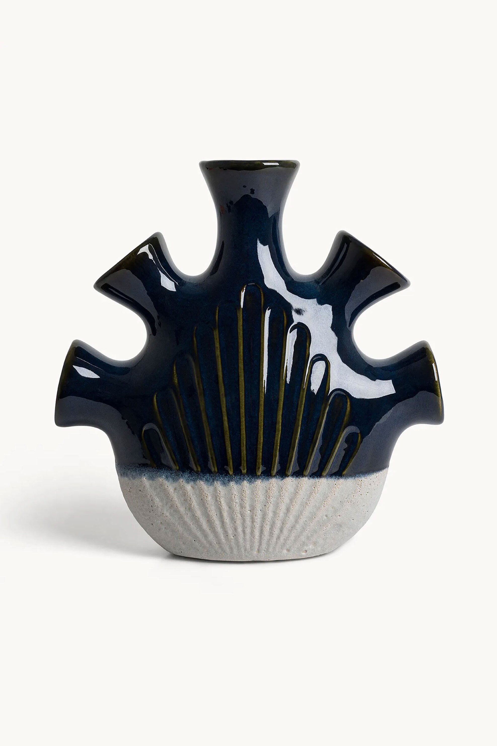 Coincasa κεραμικό χειροποίητο βάζο και 29 cm - 007476947 Μπλε Σκούρο