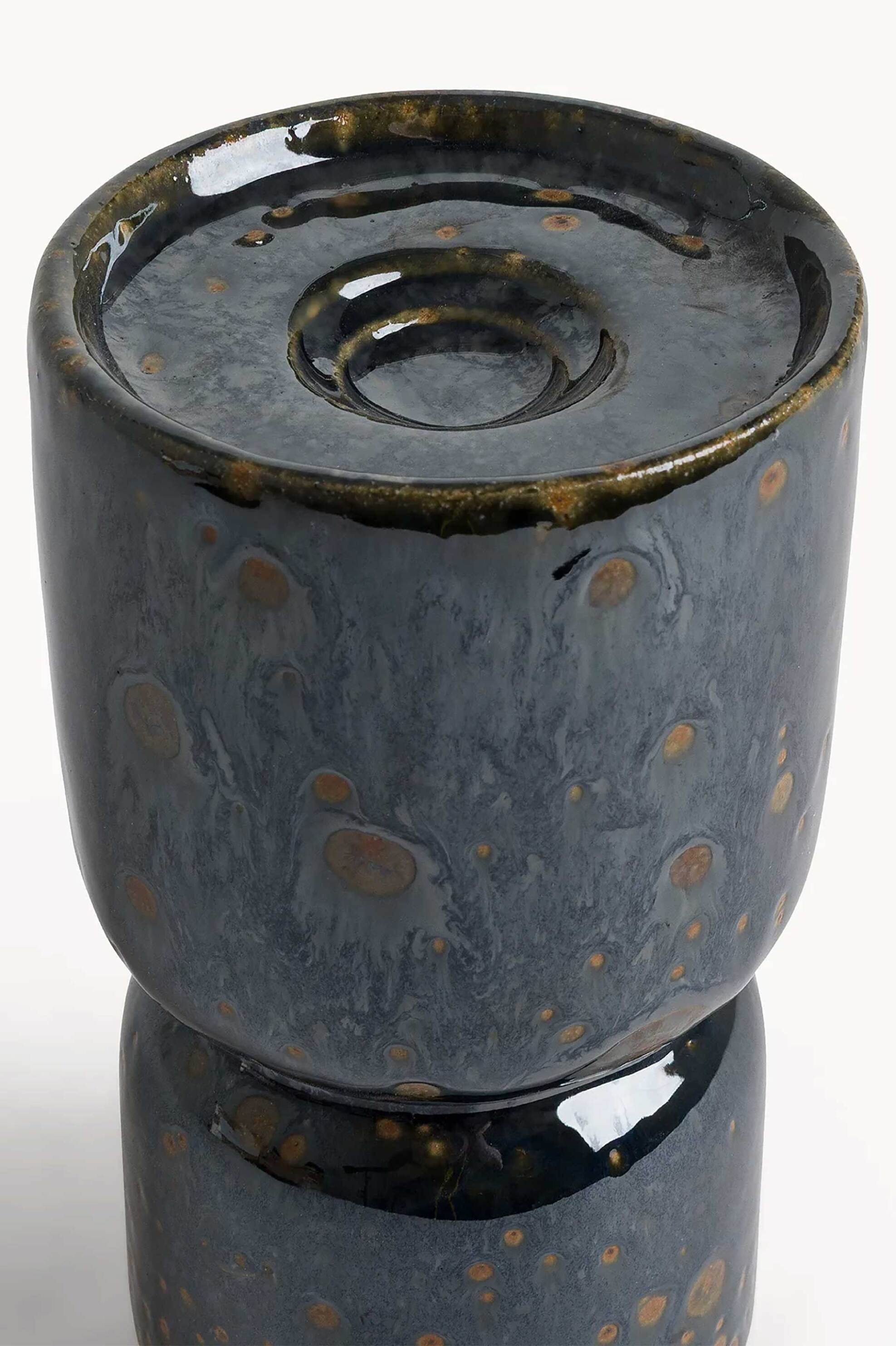 Coincasa Κεραμικό Χειροποίητο Κηροπήγιο 21 CM - 007477164 Μπλε Σκούρο