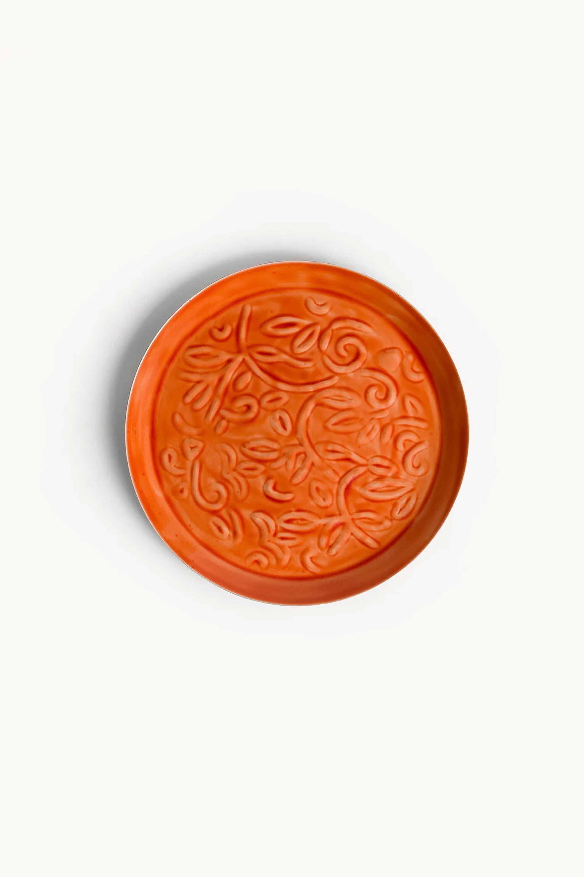 Coincasa διακοσμητικός δίσκος 22 cm - 007476933 Πορτοκαλί