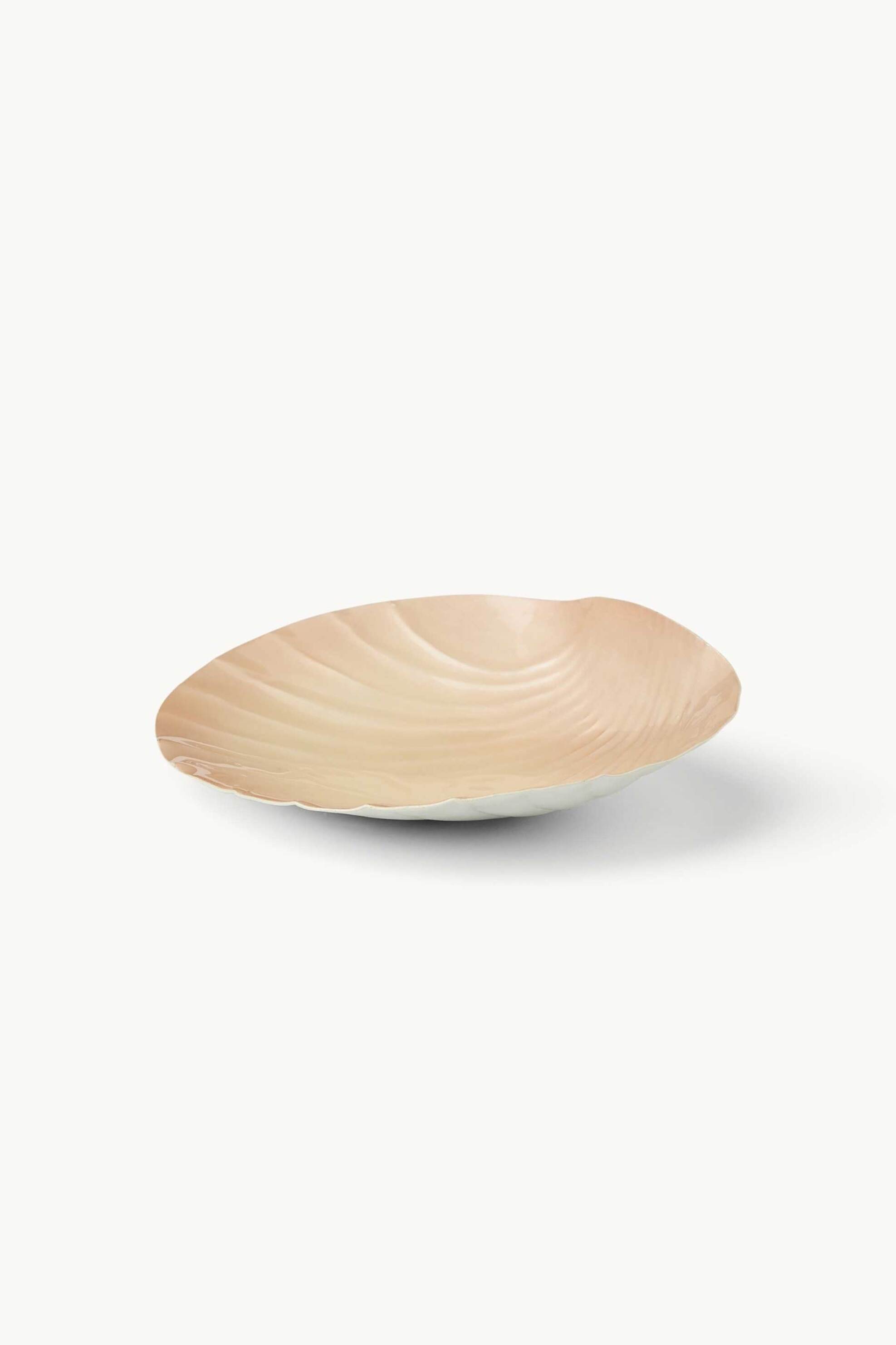 Coincasa διακοσμητικό δίσκος σε σχήμα κέλυφους 16 x 18 cm - 006813010 Μπεζ