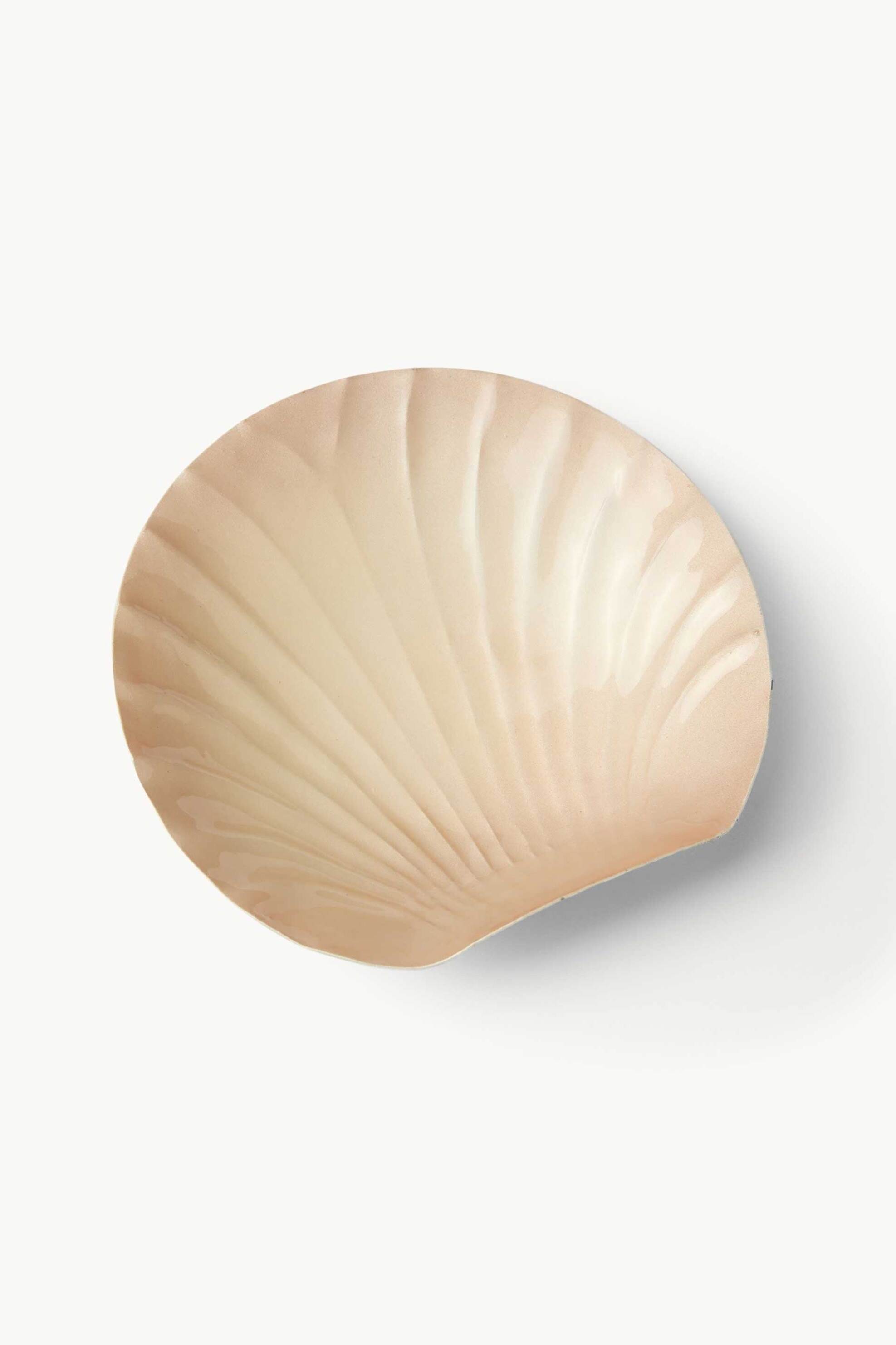 Coincasa Διακοσμητικό Δίσκος σε Σχήμα Κέλυφους 16 X 18 CM - 006813010 Μπεζ