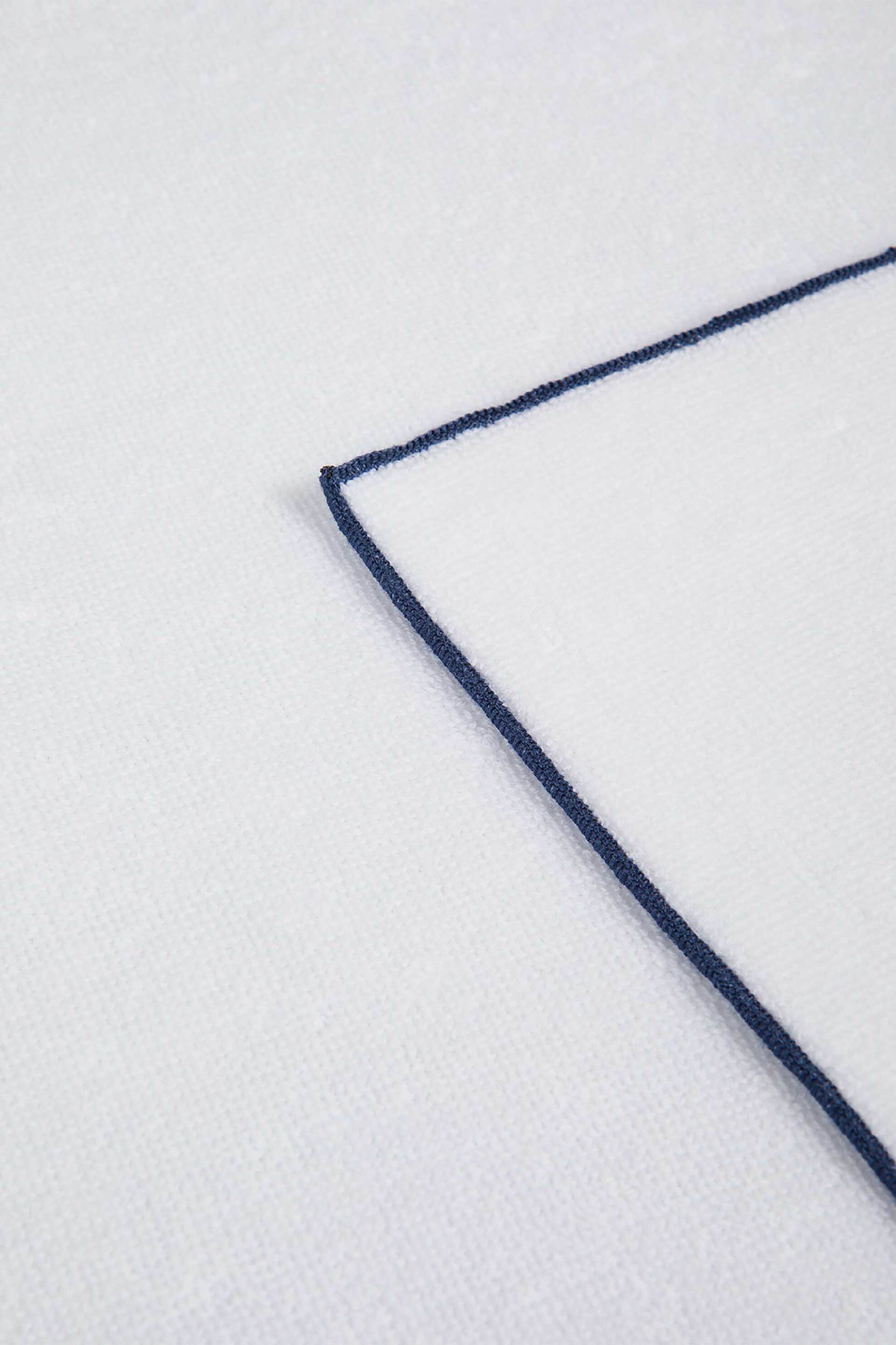 Coincasa πετσέτα χεριών με contrast περίγραμμα 60 x 40 cm - 007406407 Μπλε φωτογραφία