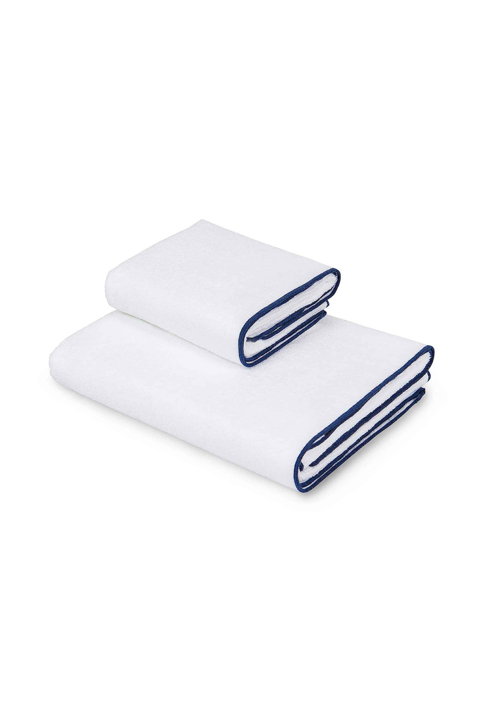 Coincasa πετσέτα χεριών με contrast περίγραμμα 60 x 40 cm - 007406407 Μπλε φωτογραφία