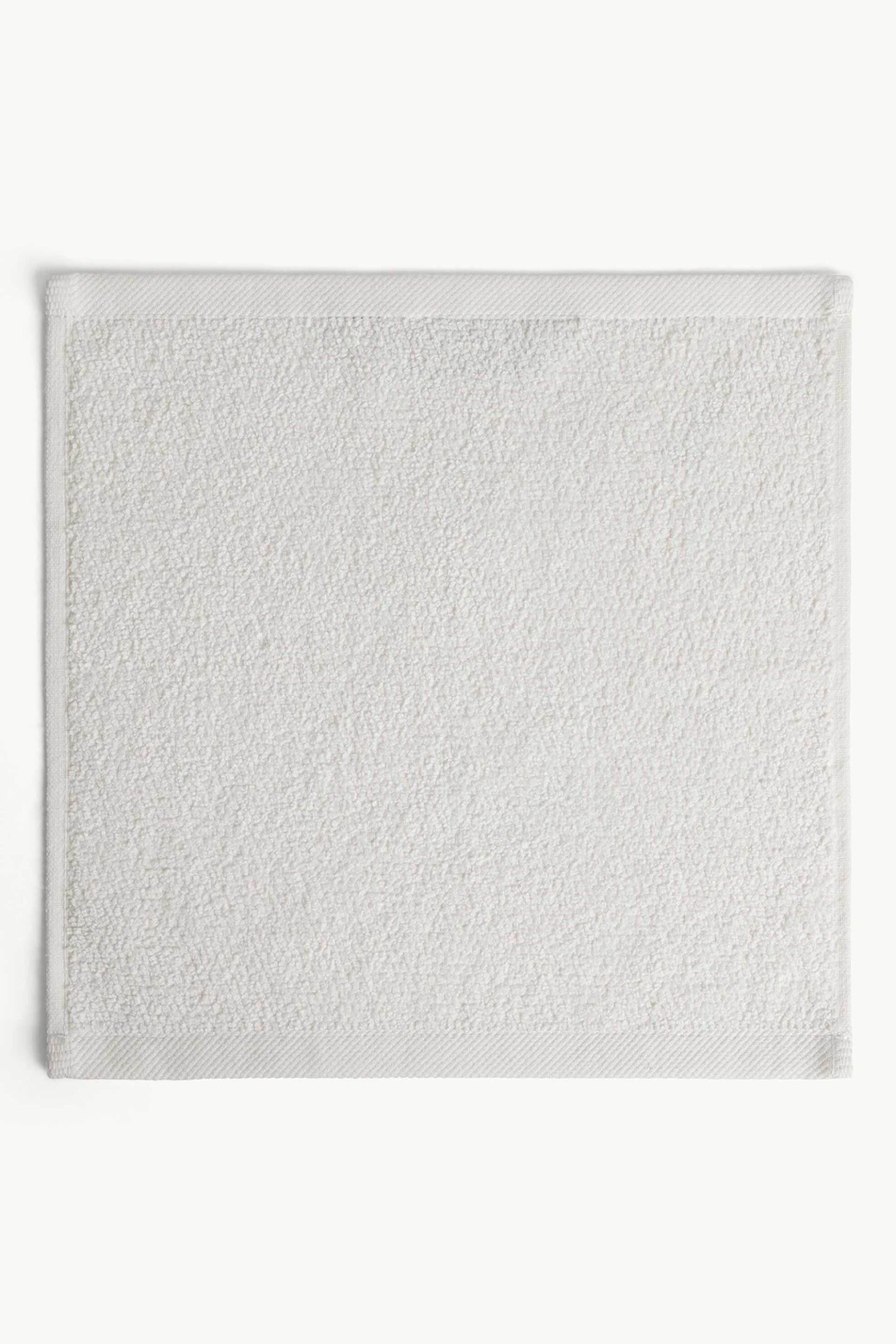 Coincasa σετ βαμβακερές πετσέτες μονόχρωμες με καλάθι αποθήκευσης 30 x 30 cm (4 τεμάχια) - 007479117 Λευκό φωτογραφία