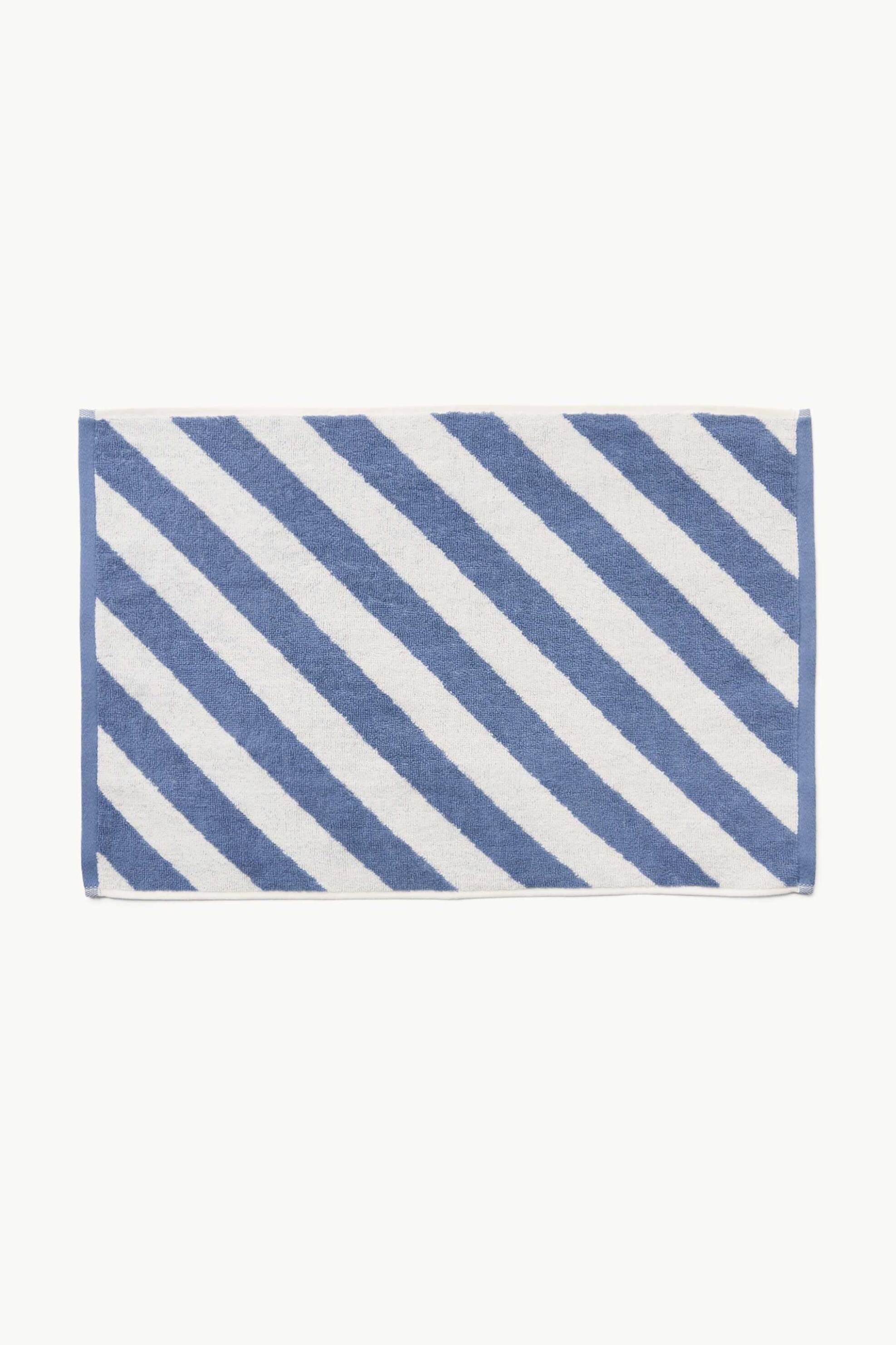 Coincasa πετσέτα χεριών με ριγέ σχέδιο 60 x 40 cm - 006815581 Γαλάζιο