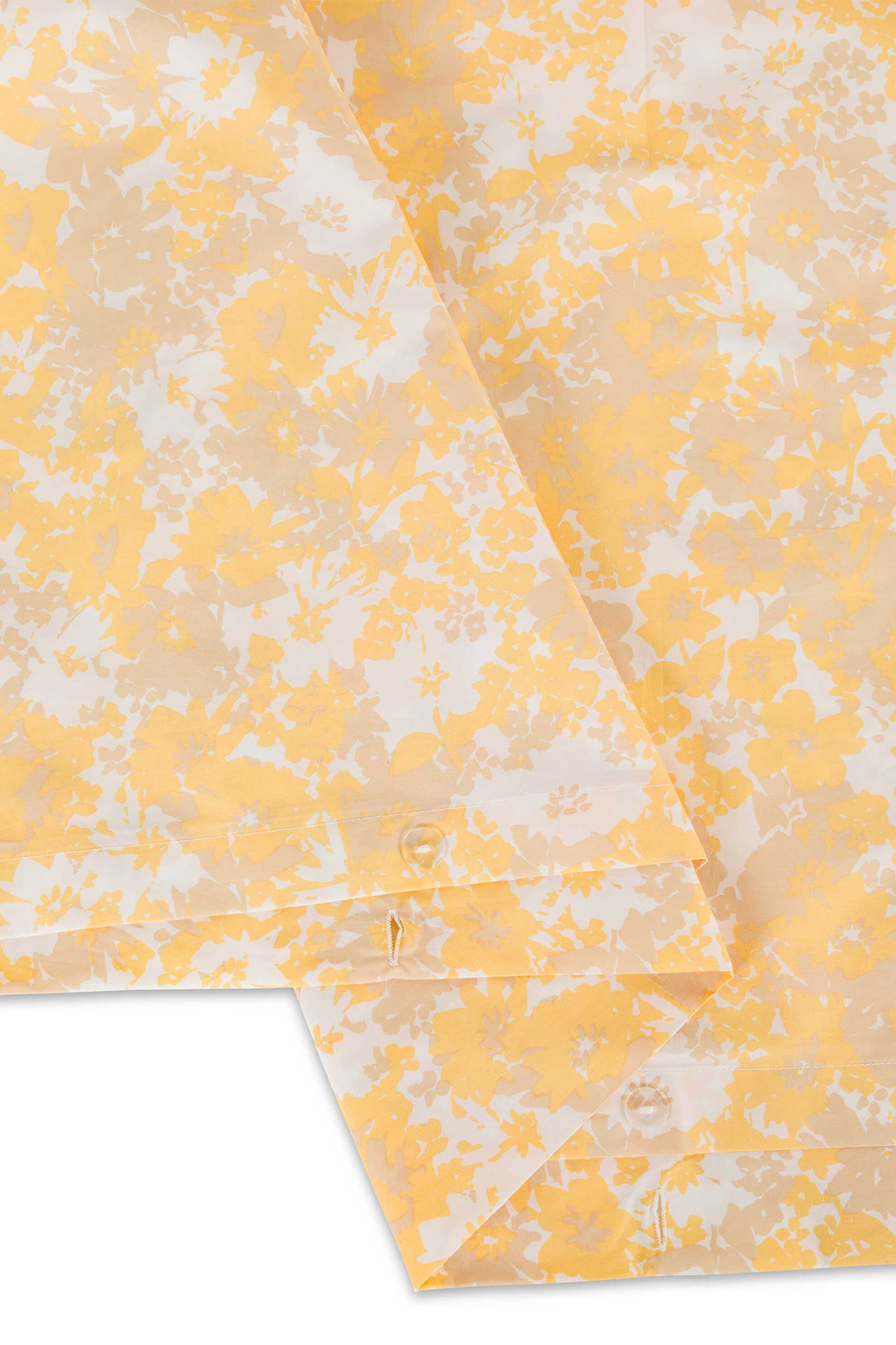 Coincasa παπλωματοθήκη διπλή βαμβακερή με floral print 220 x 240 cm - 007372716 Κίτρινο φωτογραφία