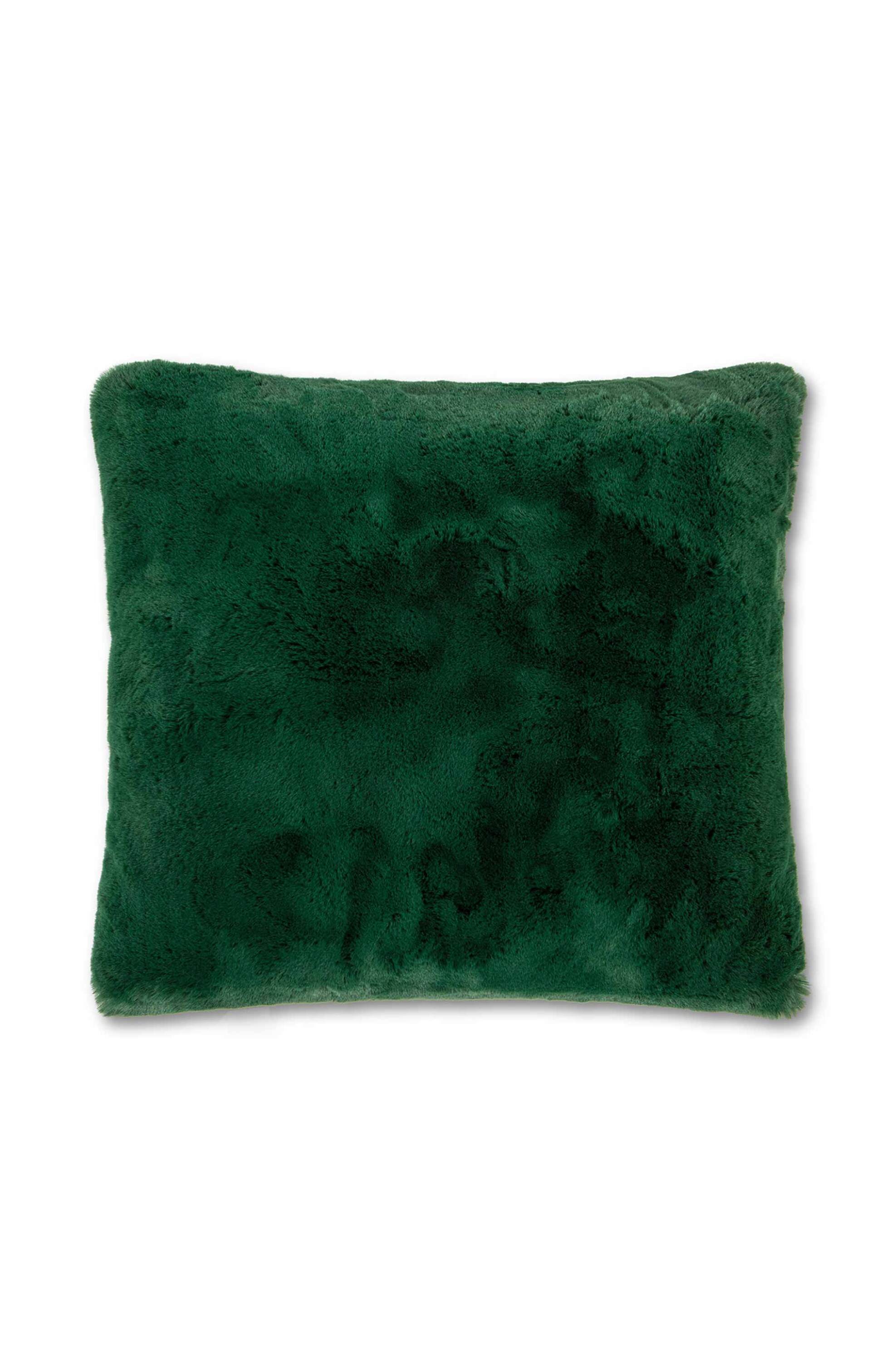 COINCASA Coincasa διακοσμητικό μαξιλάρι μονόχρωμο με fur effect 45 x 45 cm - 007379369 Πράσινο