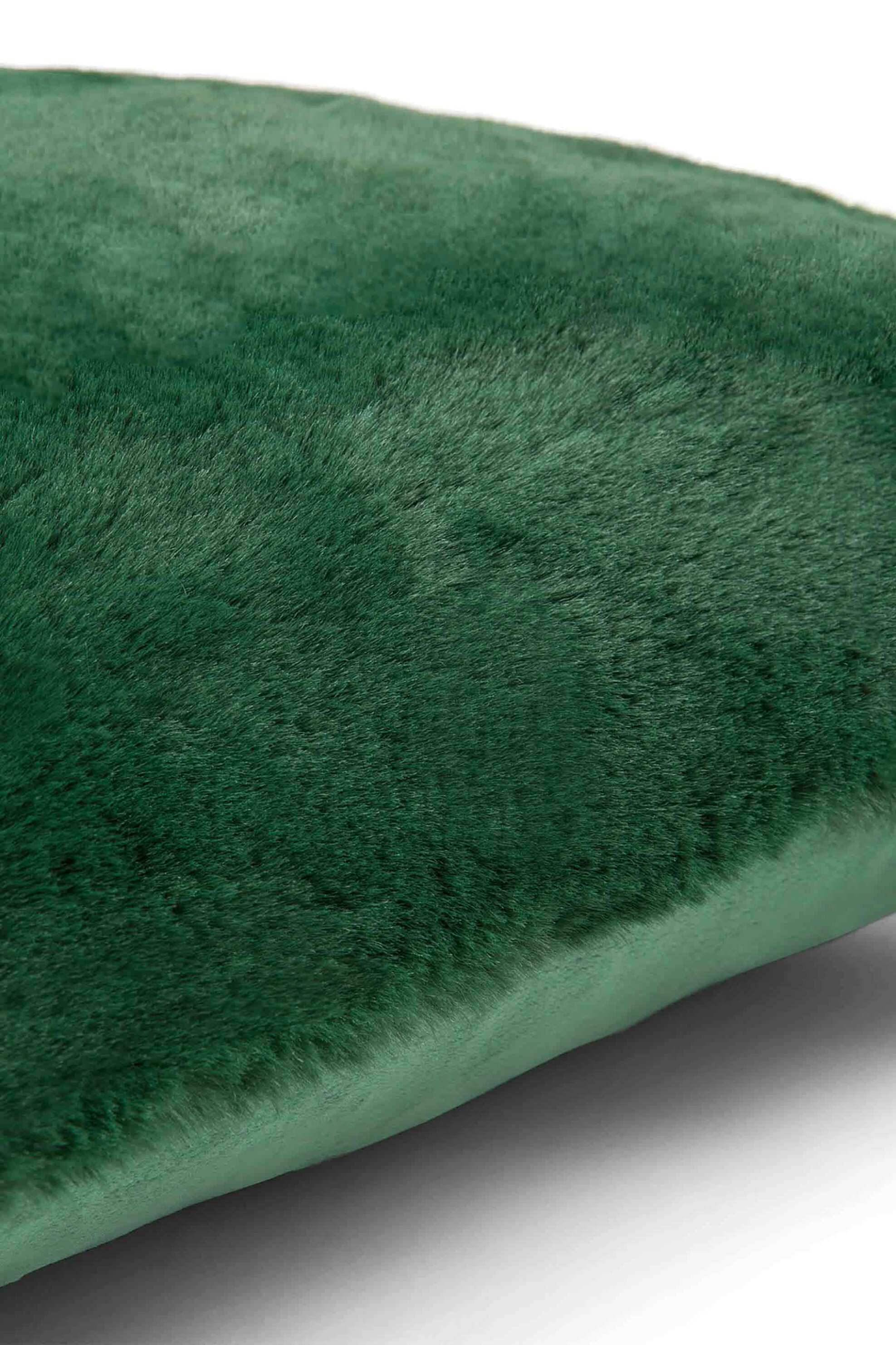 Coincasa διακοσμητικό μαξιλάρι μονόχρωμο με fur effect 45 x 45 cm - 007379369 Πράσινο φωτογραφία