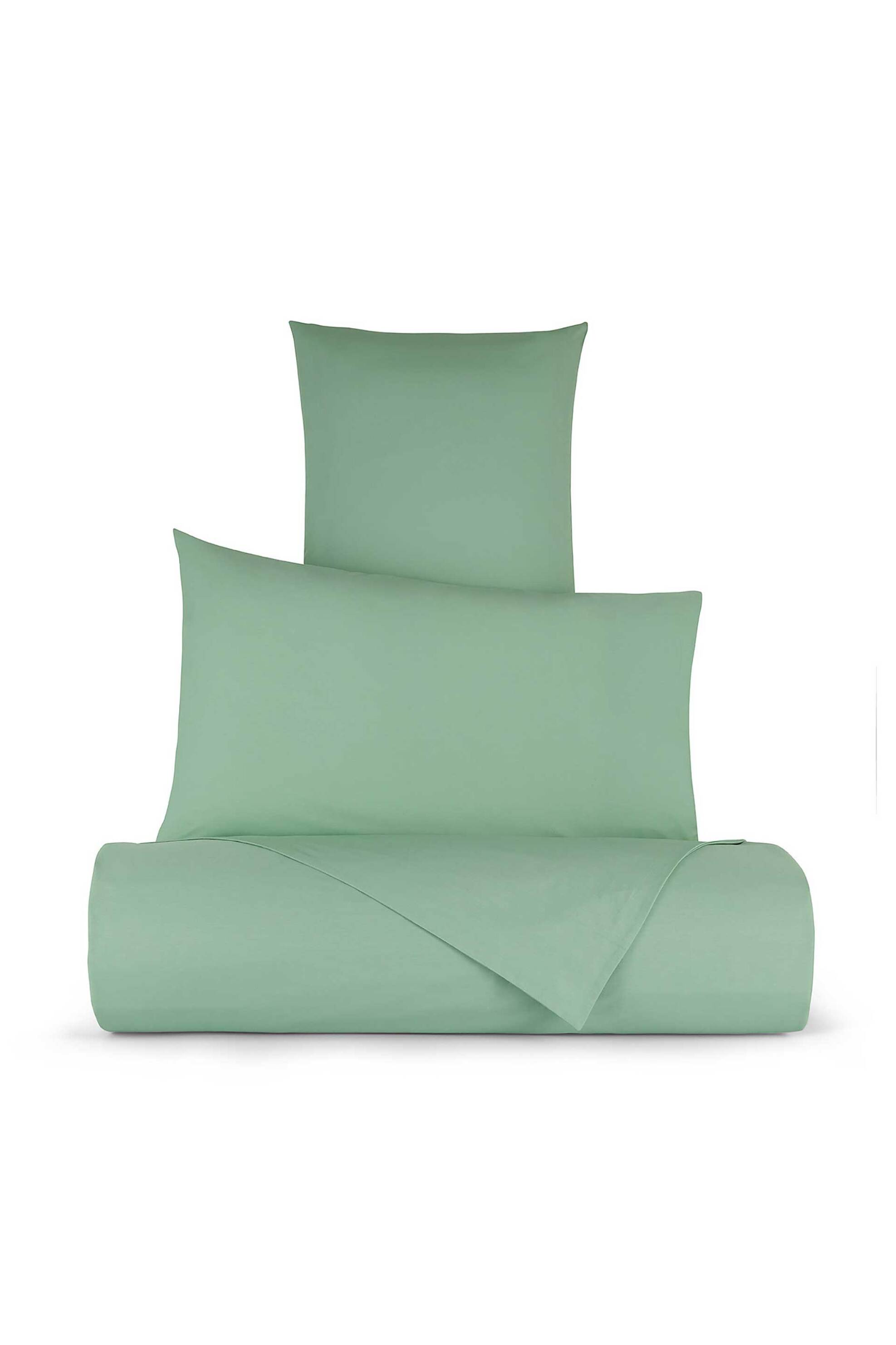 COINCASA Coincasa σετ παπλωματοθήκη διπλή και μαξιλαροθήκες μονόχρωμα 220 x 260 cm - 2 x 80 x 50 cm - 007396022 Πράσινο