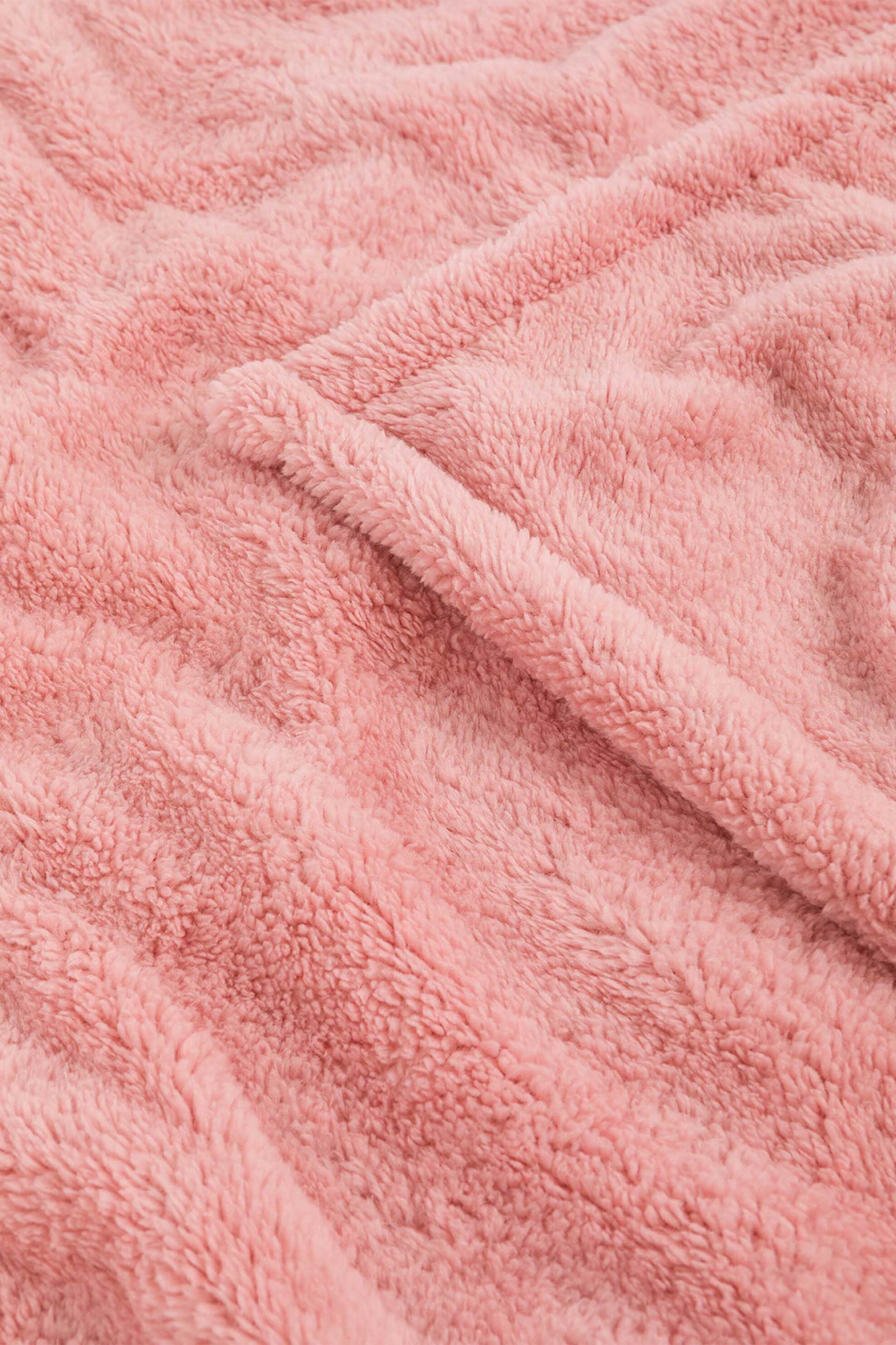 Coincasa κουβέρτα fleece μονόχρωμη 185 x 140 cm - 007396124 Ροζ φωτογραφία