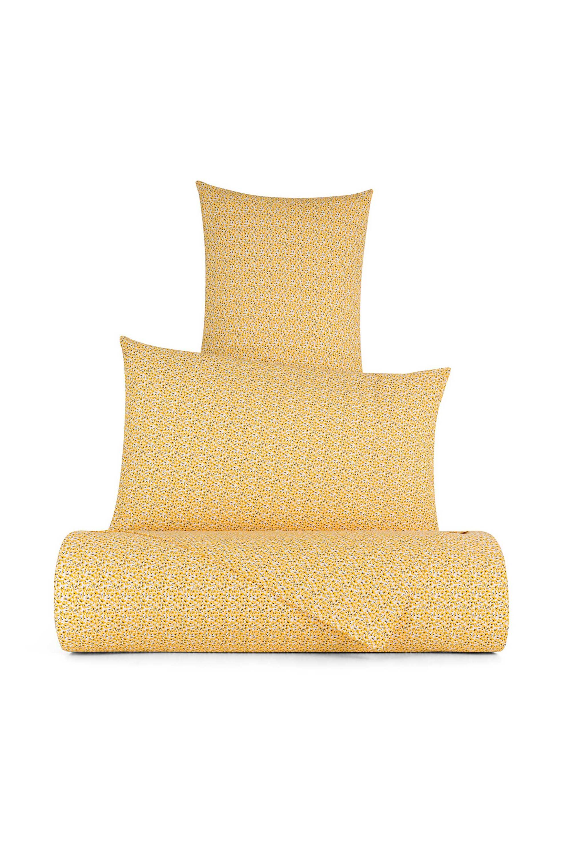 COINCASA Coincasa σετ σεντόνι διπλό με μαξιλαροθήκες με small flower print 240 x 280 cm - 2 x 50 x 80 cm - 007396465 Κίτρινο