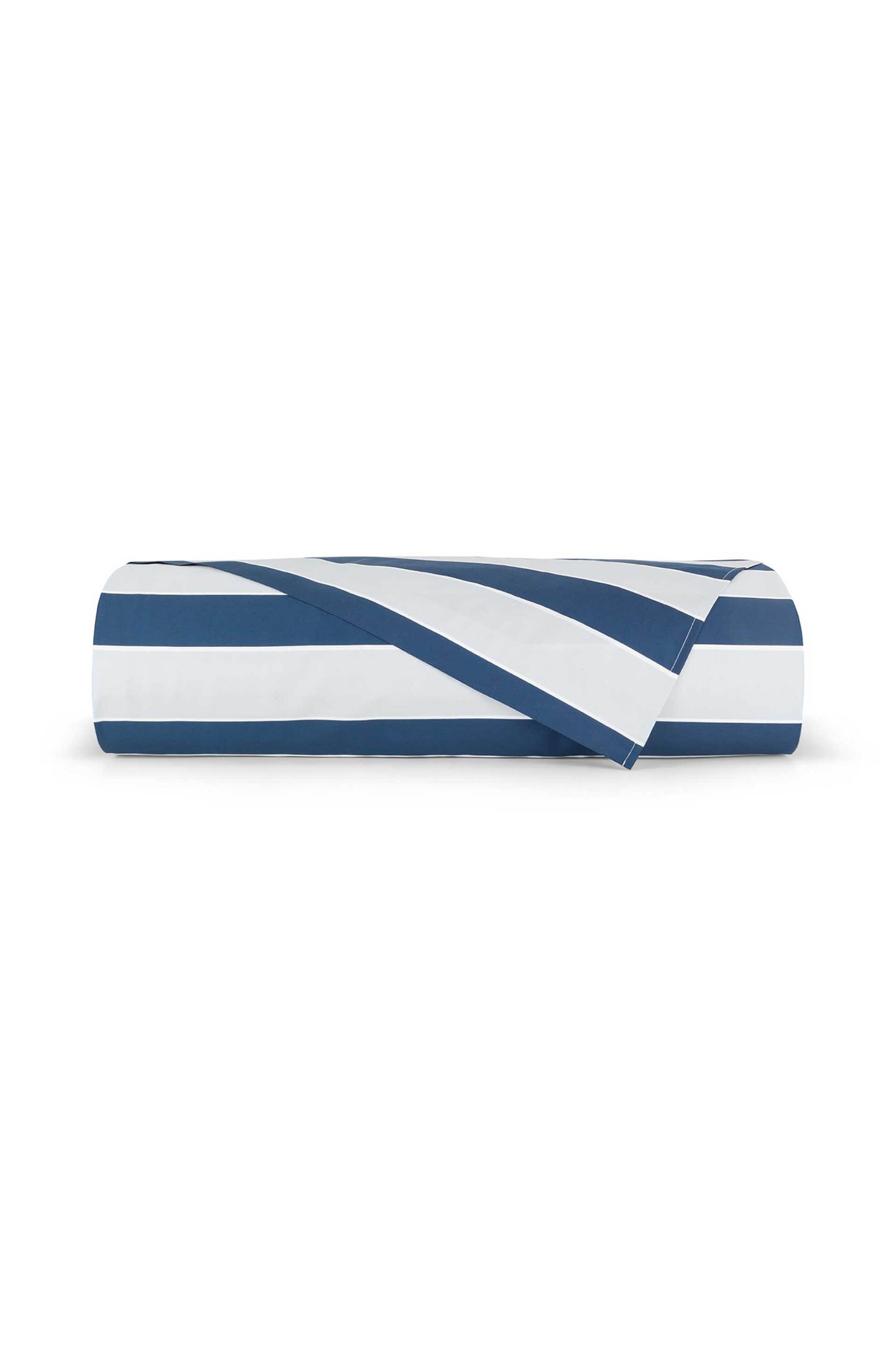 Coincasa πάπλωμα σατέν διπλό με ριγέ σχέδιο 220 x 240 cm - 007404870 Λευκό - Μπλε φωτογραφία