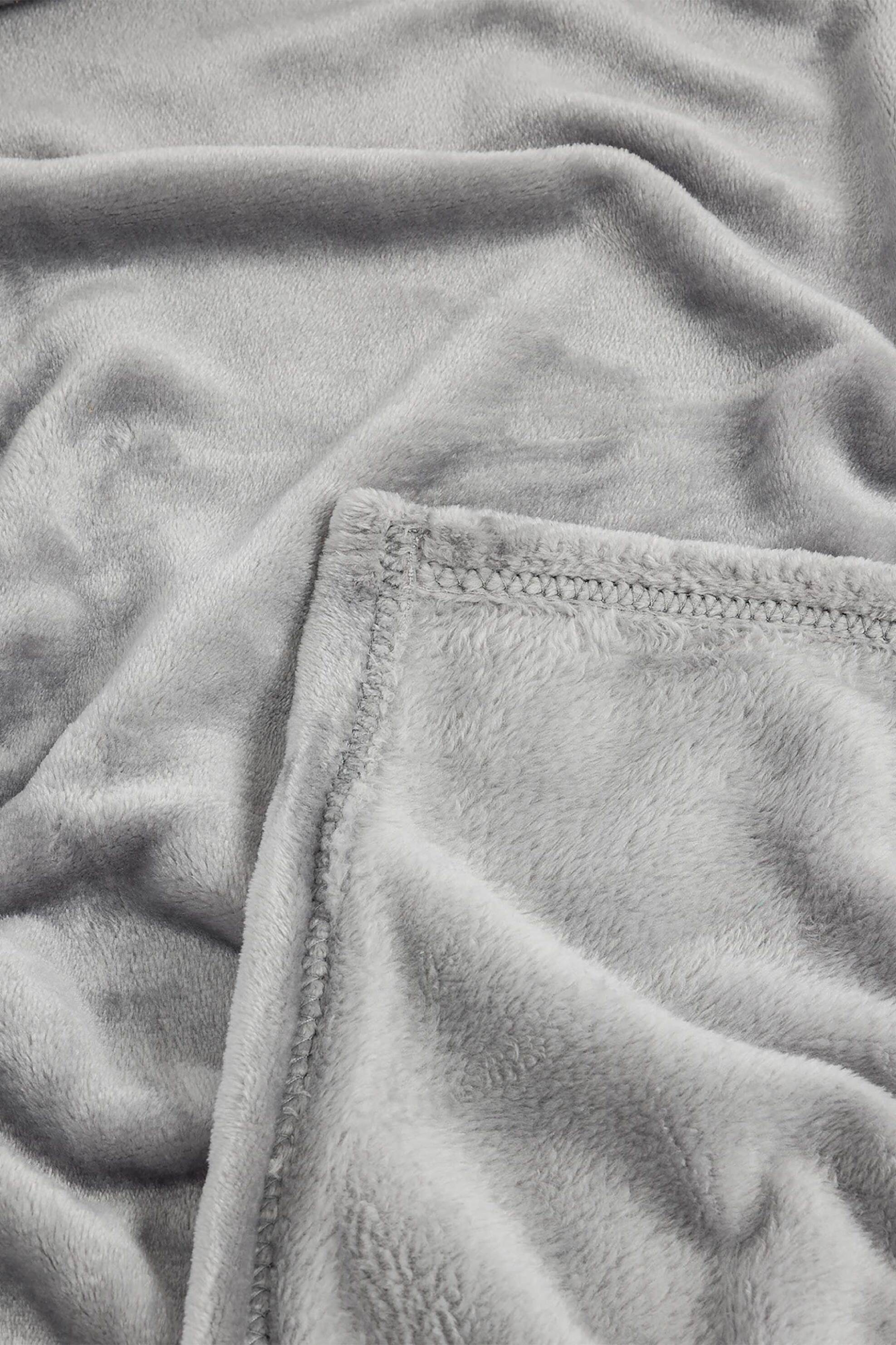 Coincasa κουβέρτα fleece μονή μονόχρωμη 200 x 150 cm - 007429776 Γκρι φωτογραφία