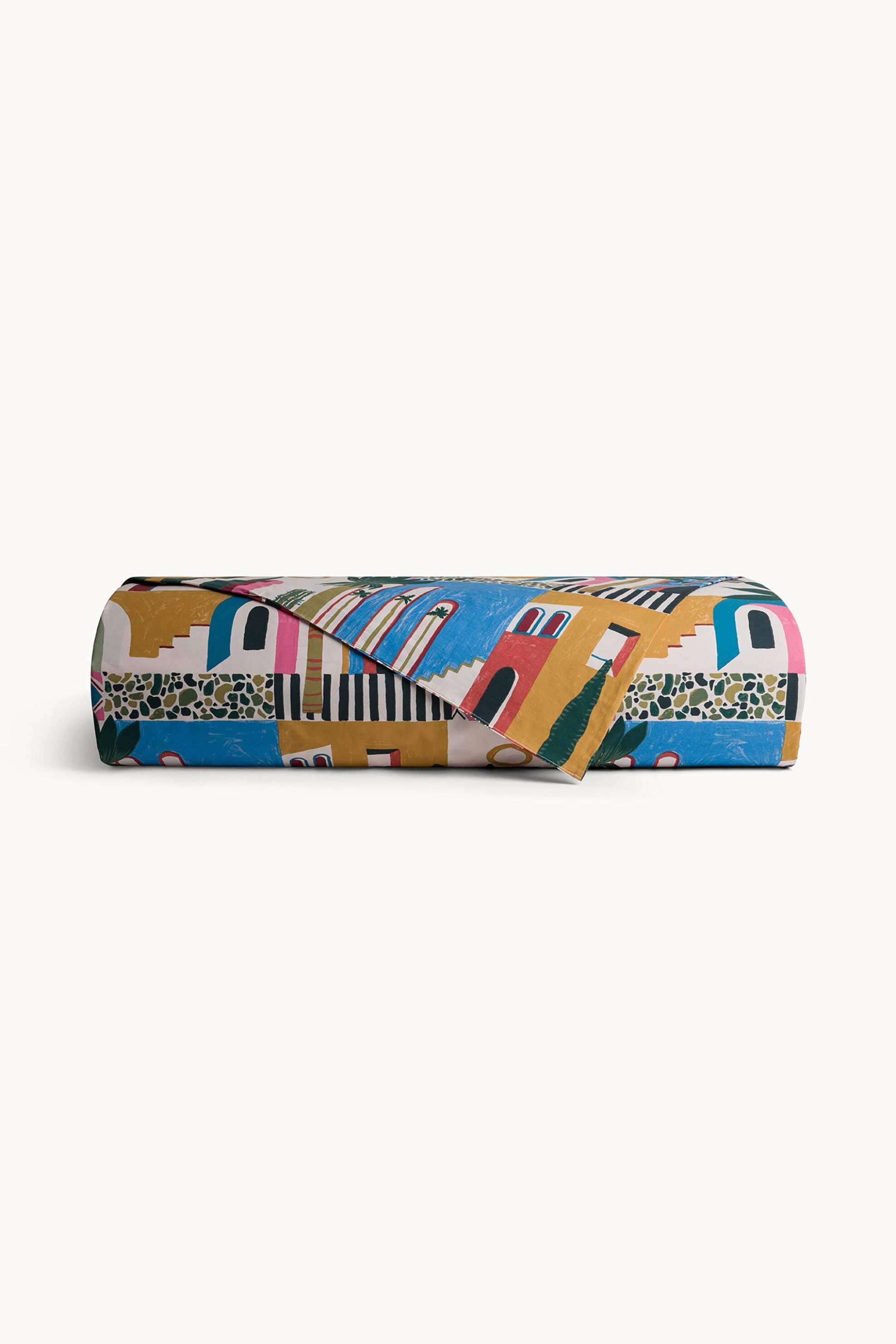 COINCASA Coincasa διπλή παπλωματοθήκη με all-over print 240 x 220 cm - 007476045 Μπλε