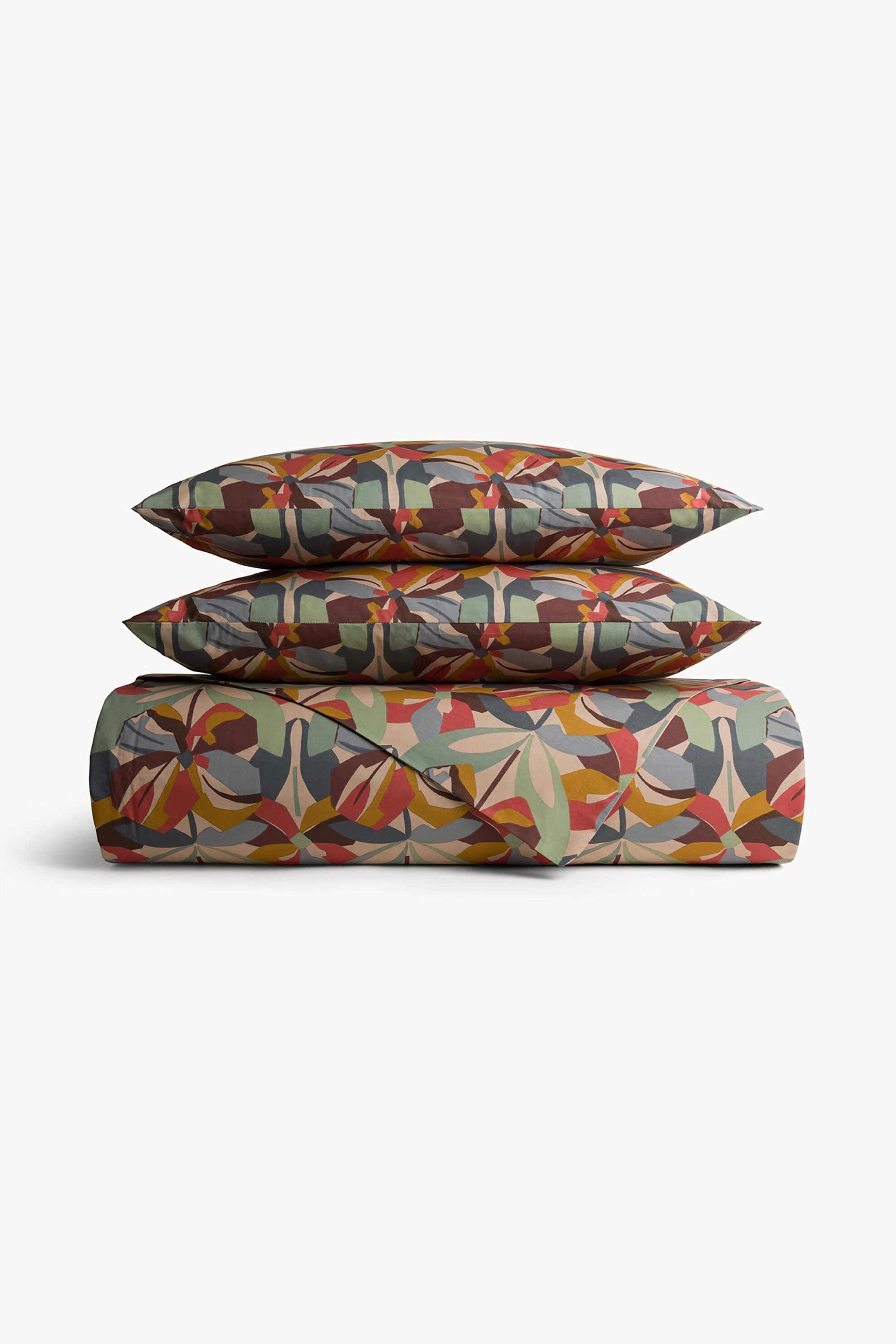 Coincasa Διπλή Παπλωματοθήκη με Floral Print 240 X 220 CM - 007476051 Πολύχρωμο
