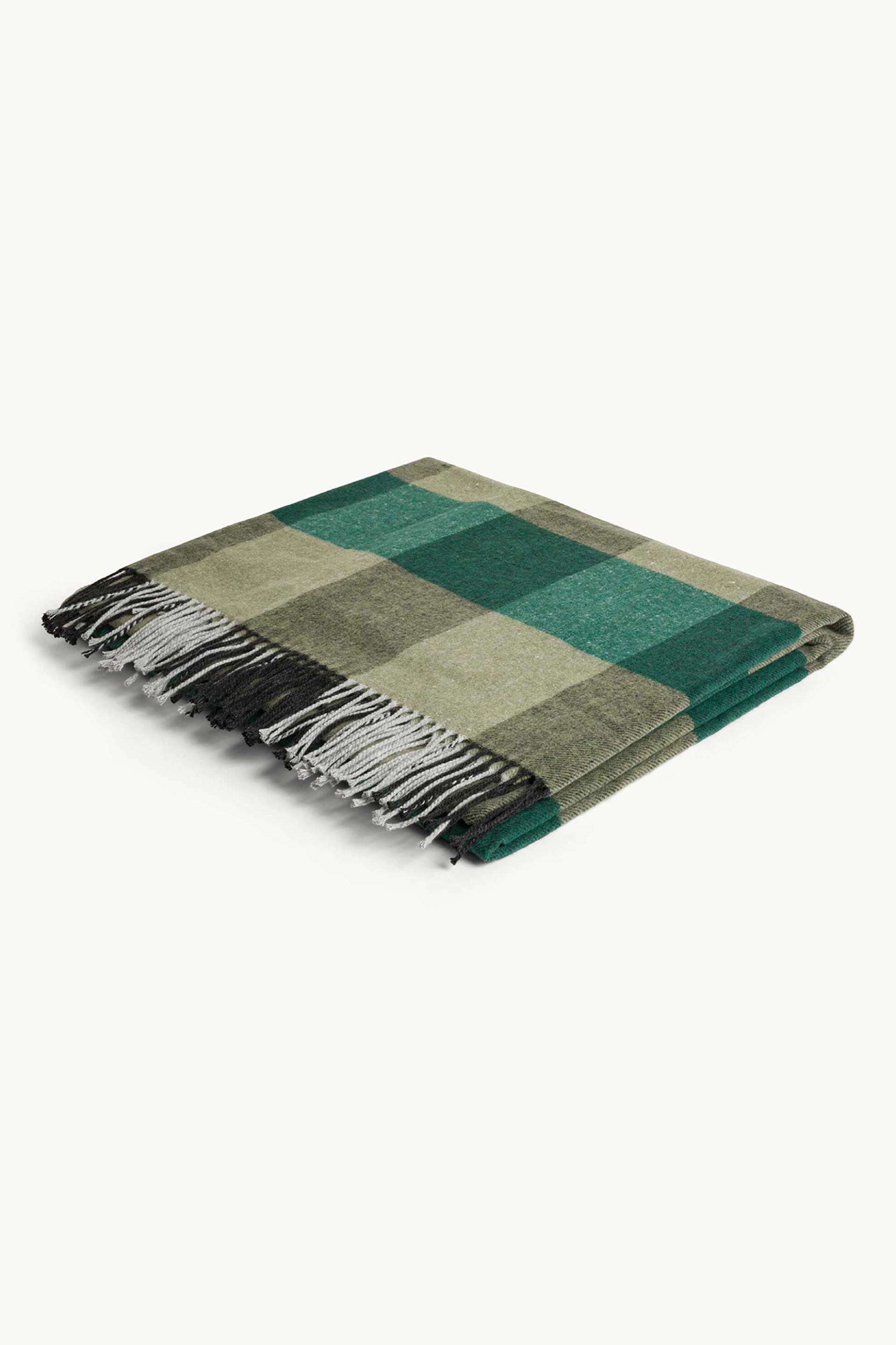 COINCASA Coincasa ριχτάρι πολυθρόνας με καρό σχέδιο 170 x 130 cm - 006803099 Πράσινο