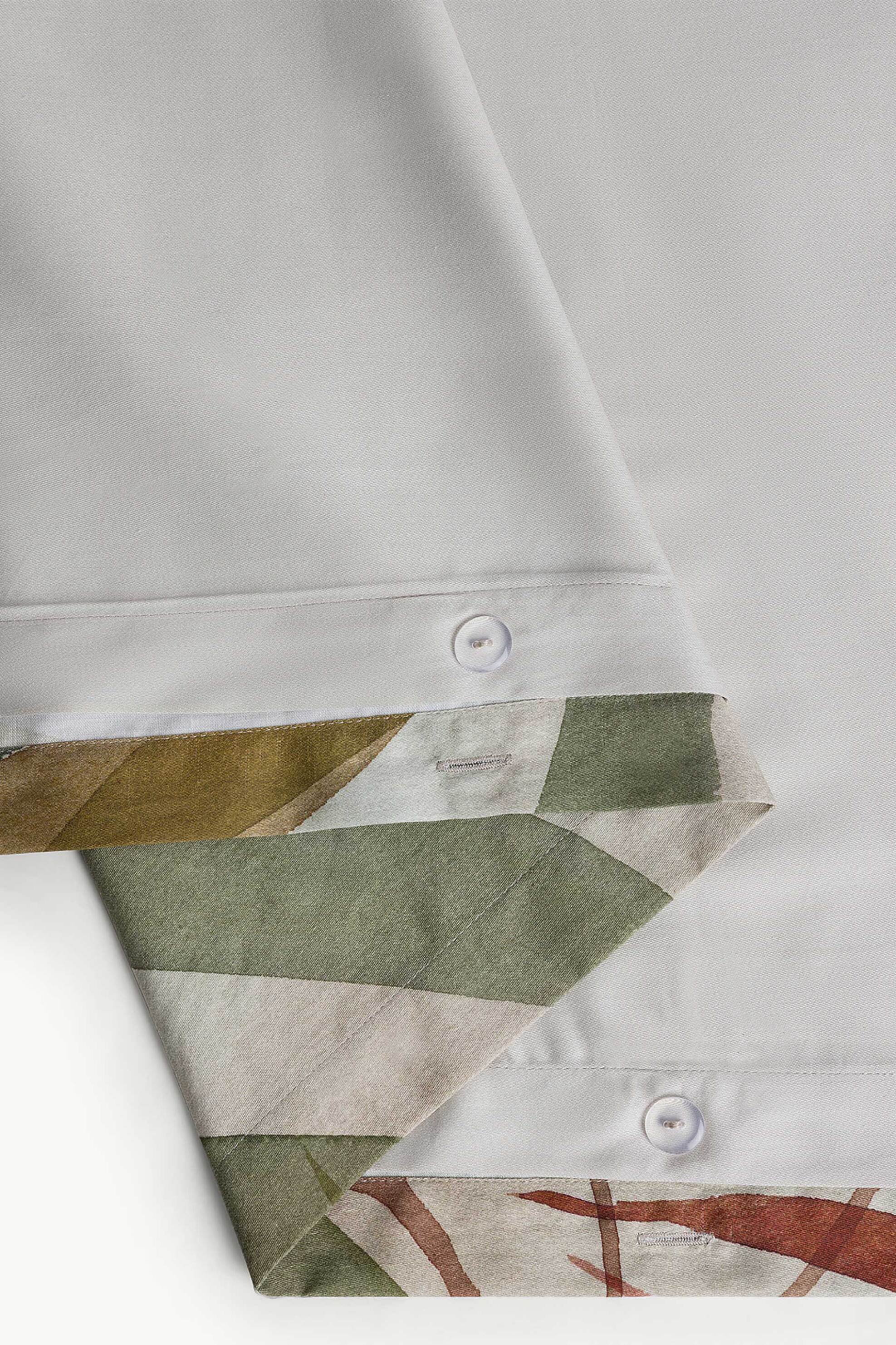 Coincasa βαμβακερή σατέν παπλωματοθήκη με floral print 240 x 220 cm - 006803140 Εκρού φωτογραφία