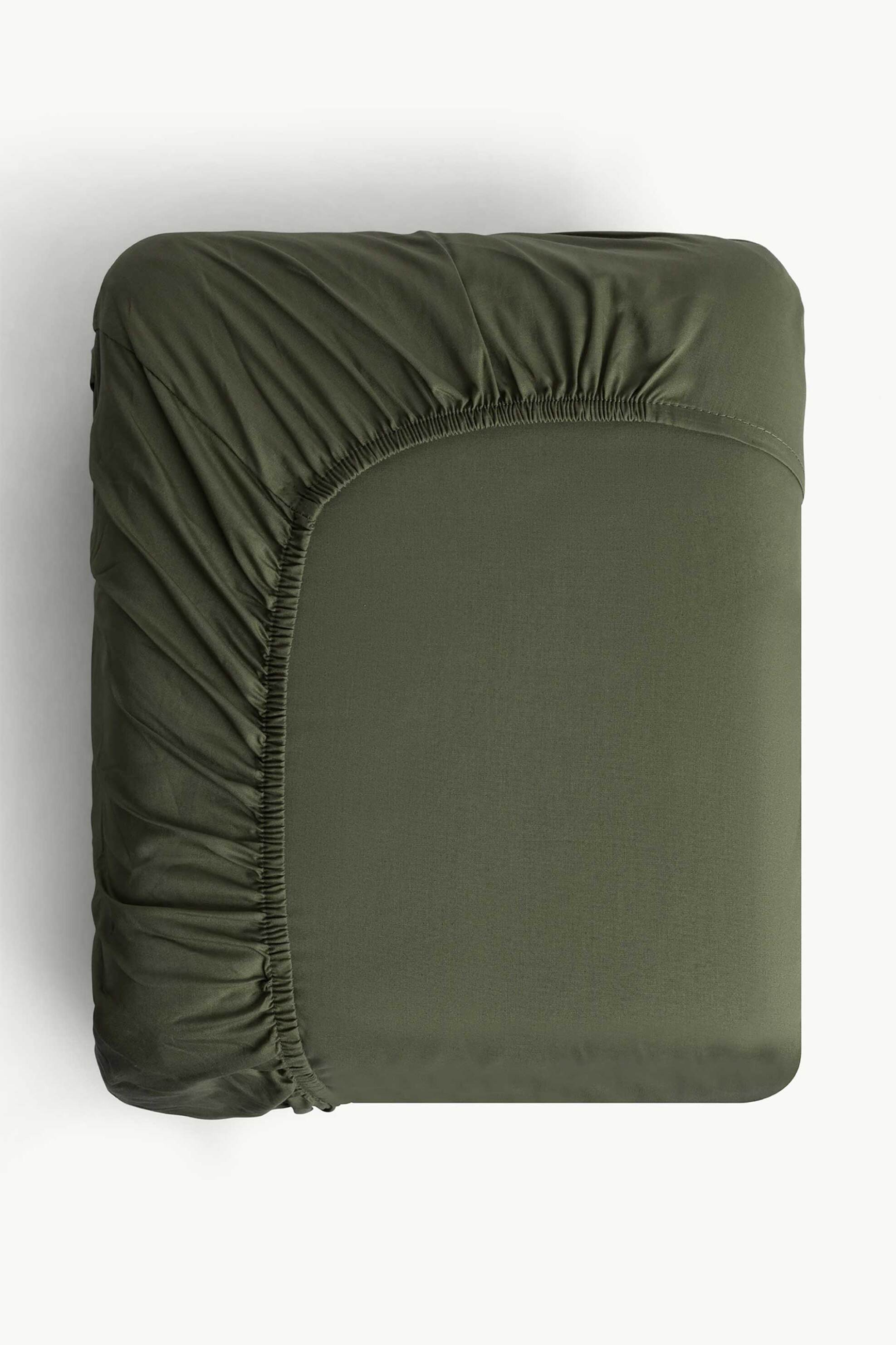 Coincasa σεντόνι διπλό σατέν με ελαστική εφαρμογή μονόχρωμο 200 x 165 cm - 006803156 Πράσινο