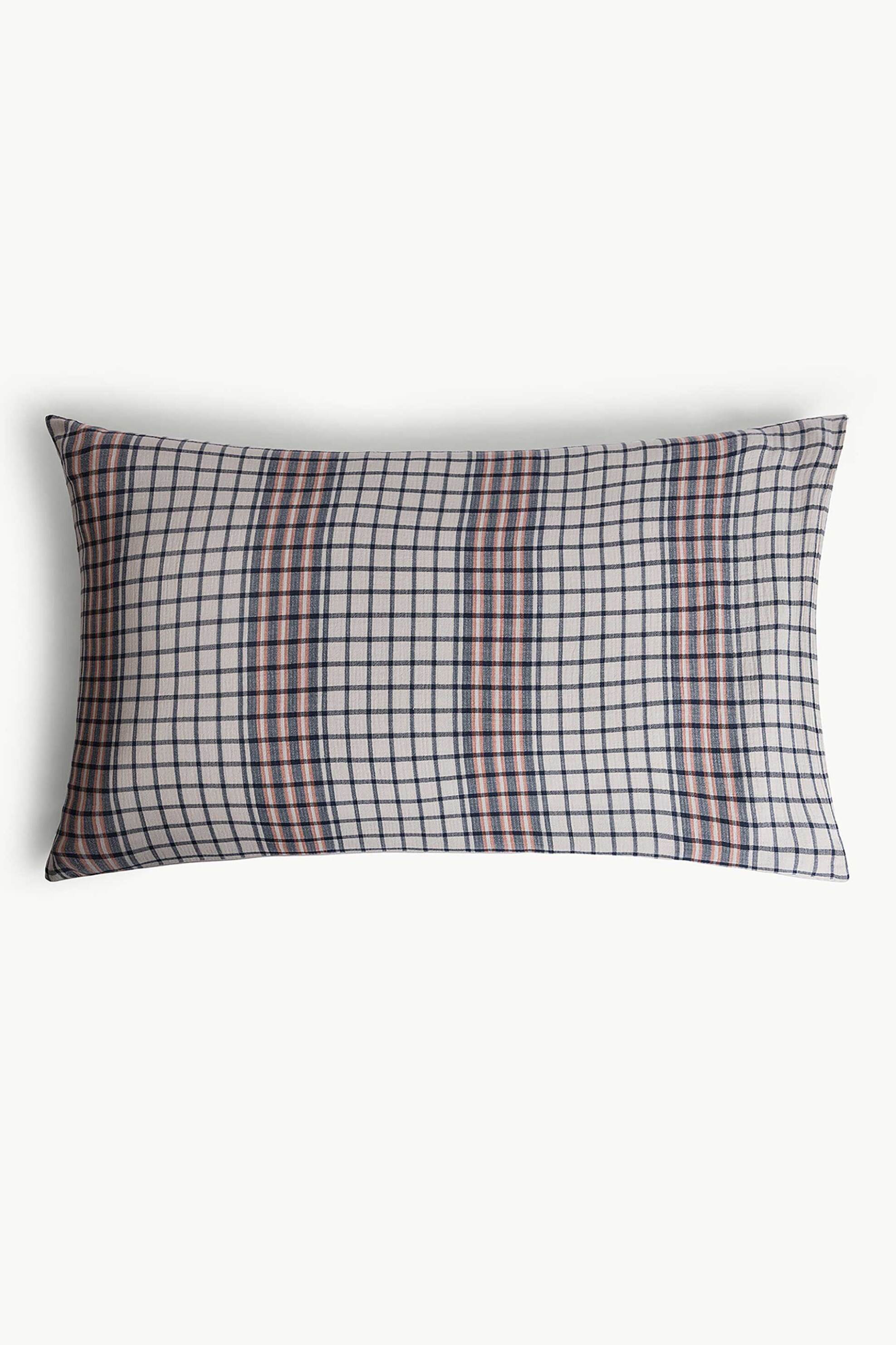 Coincasa βαμβακερή μαξιλαροθήκη με ριγέ σχέδιο 50 x 80 cm - 006803159 Γκρι