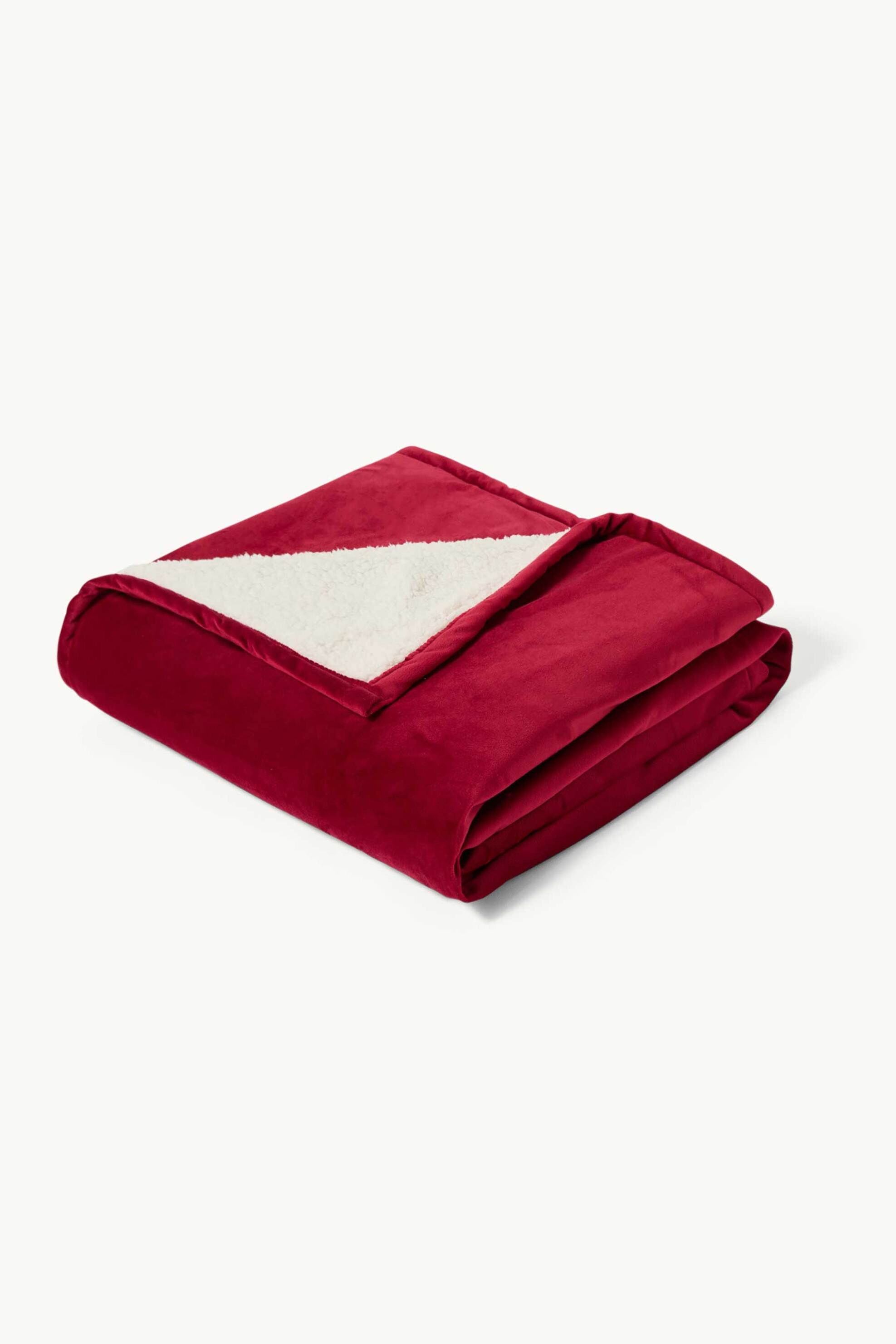 Coincasa κουβέρτα μονή sherpa 160 x 130 cm - 006803204 Κόκκινο