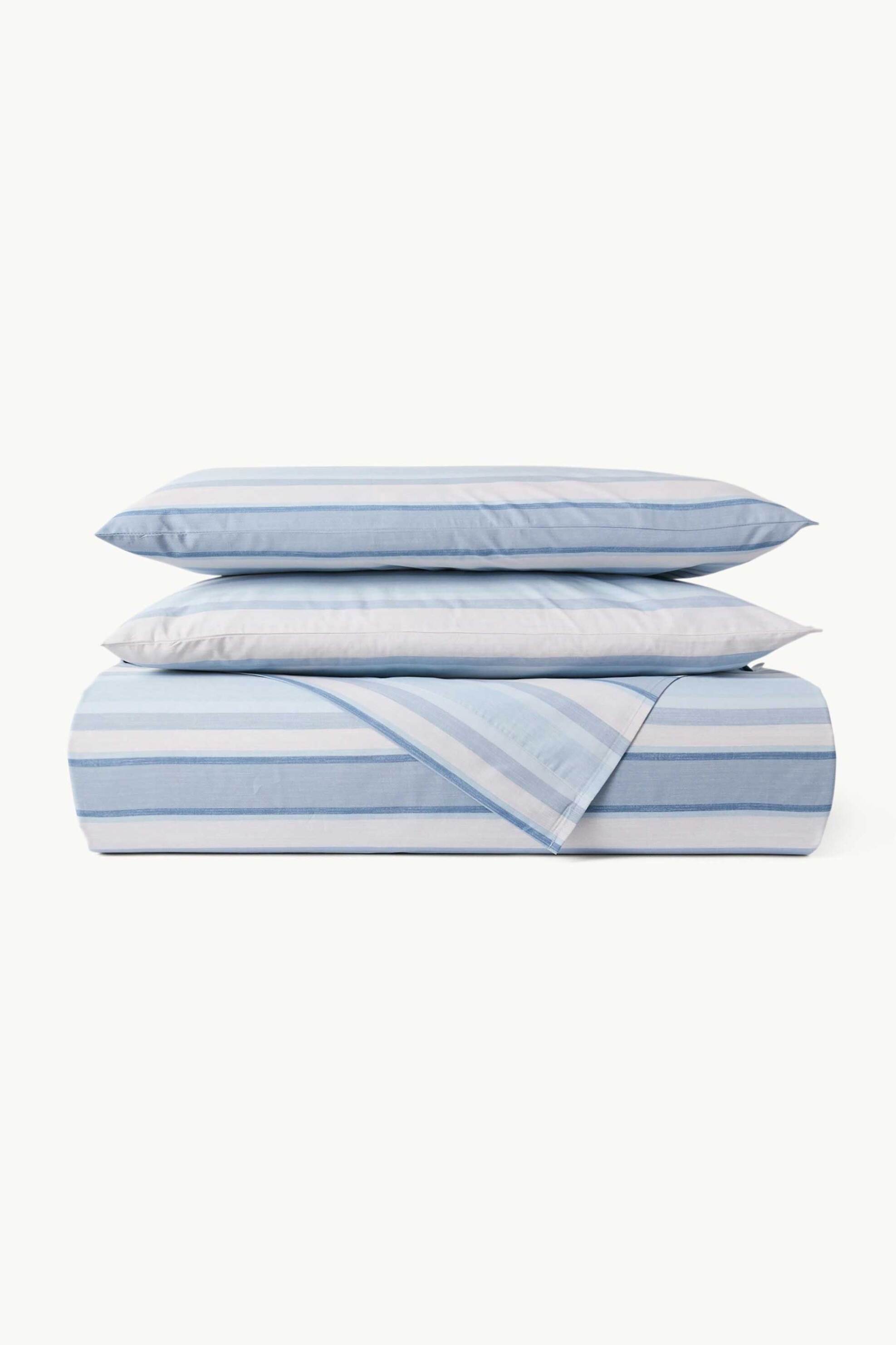 Coincasa Σεντόνι Διπλό με Ριγέ Σχέδιο 240 X 280 CM - 006814085 Μπλε Ανοιχτό