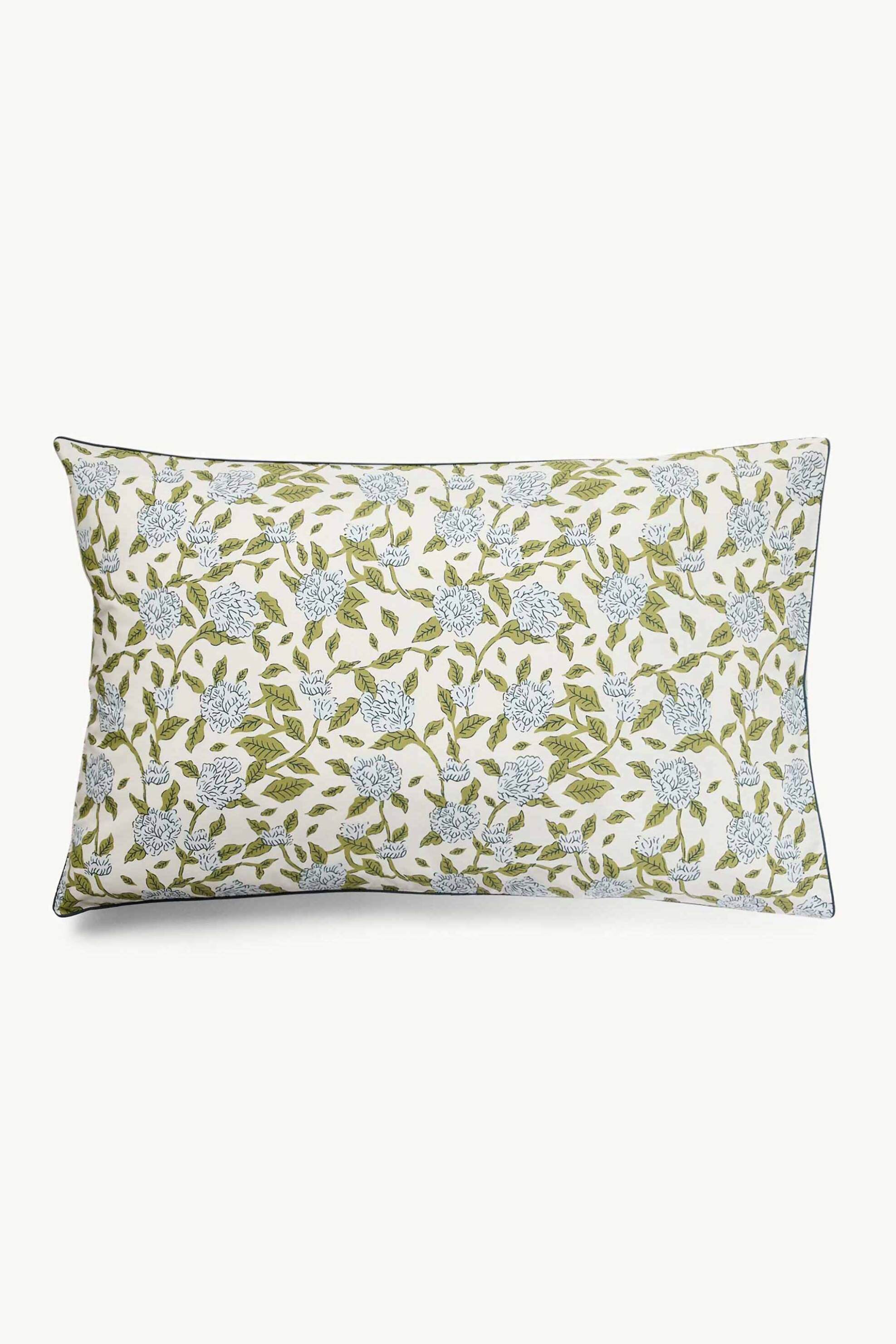 Coincasa μαξιλαροθήκη με floral σχέδιο 80 x 50 cm - 006814086 Πράσινο