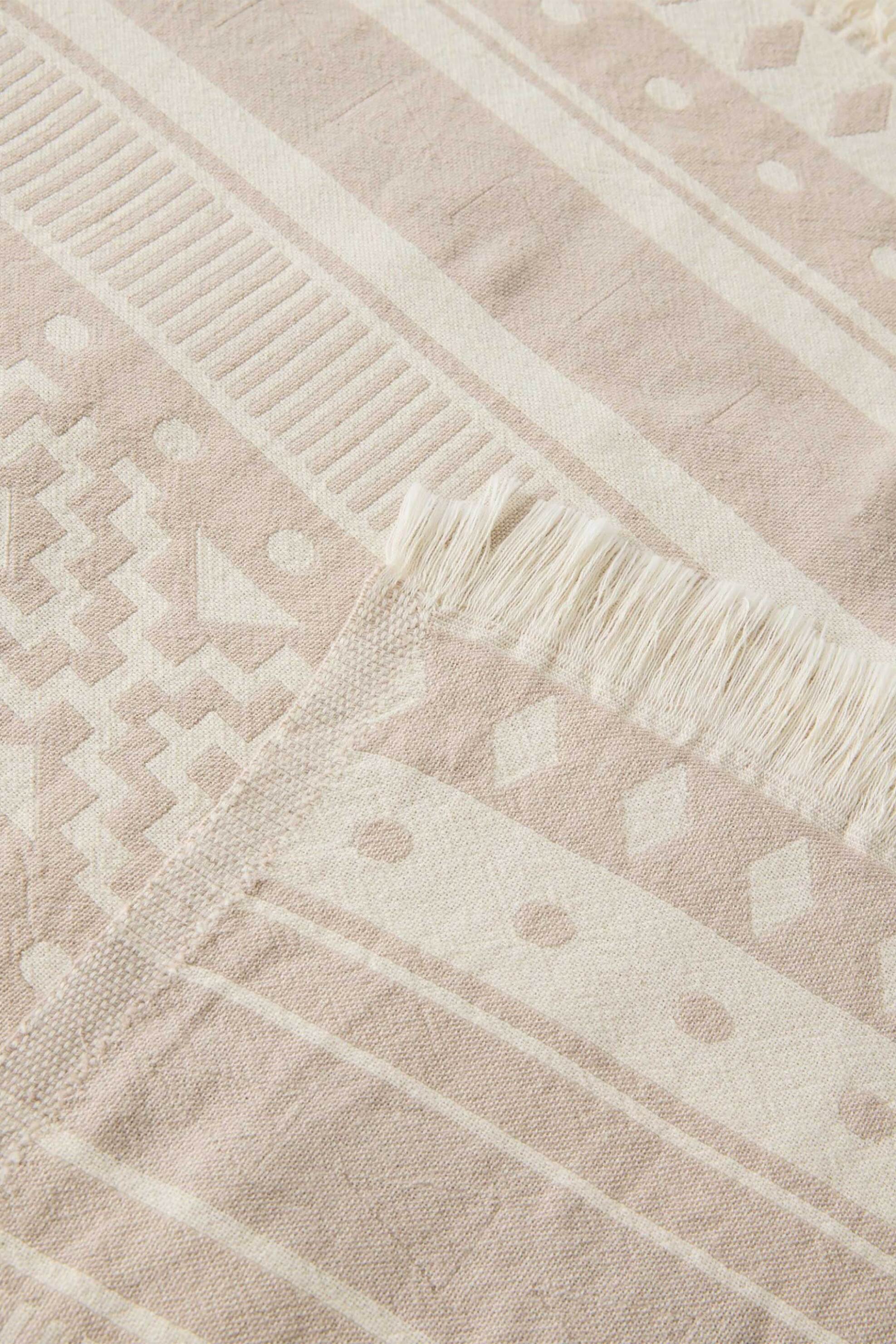 Coincasa Ριχτάρι με Jacquard Σχέδιο 170 X 130 CM - 006816111 Μπεζ
