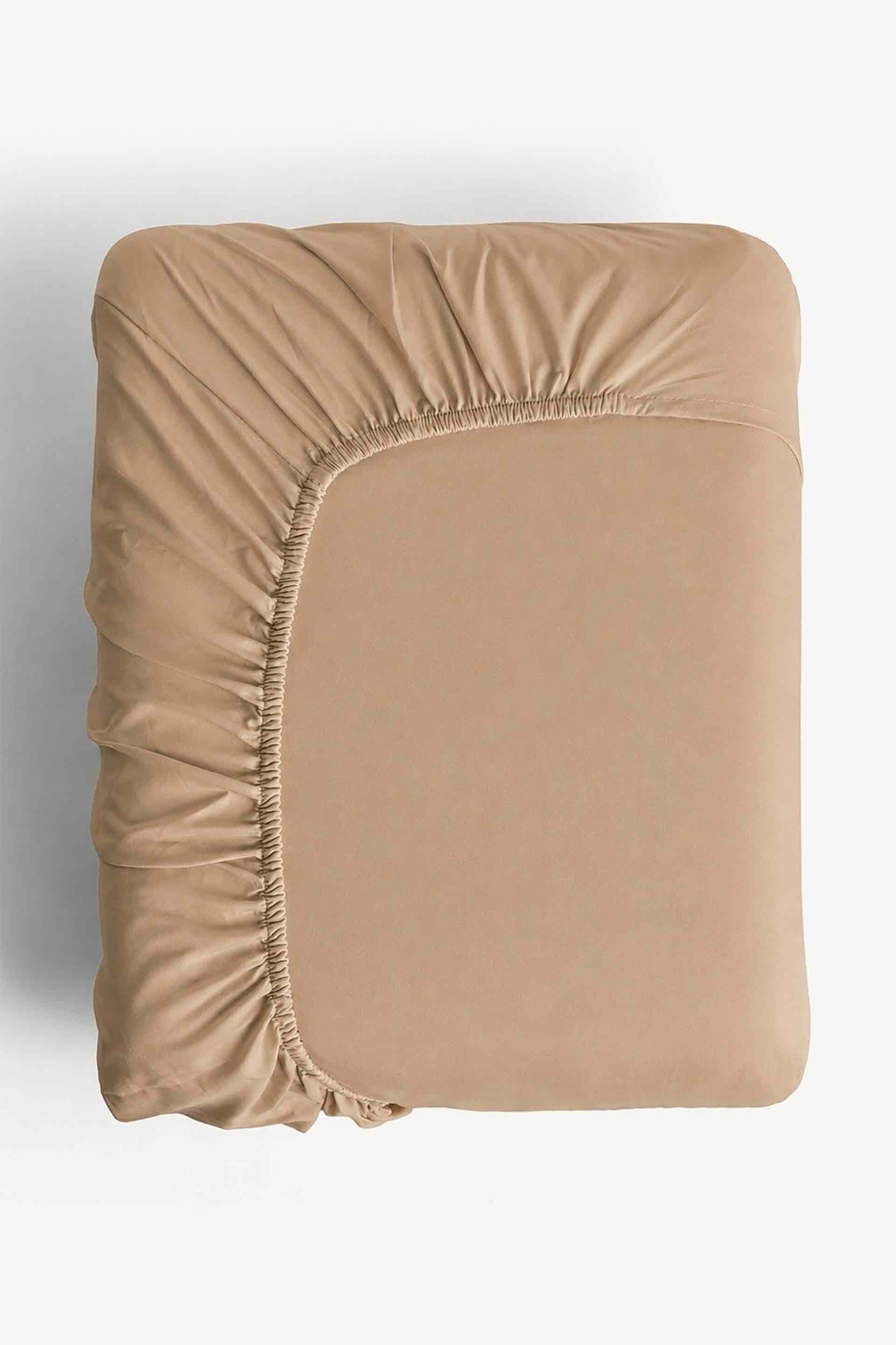 Coincasa σεντόνι διπλό με λάστιχο μονόχρωμο 200 x 135 + 25 cm - 006815988 Καφέ Ανοιχτό