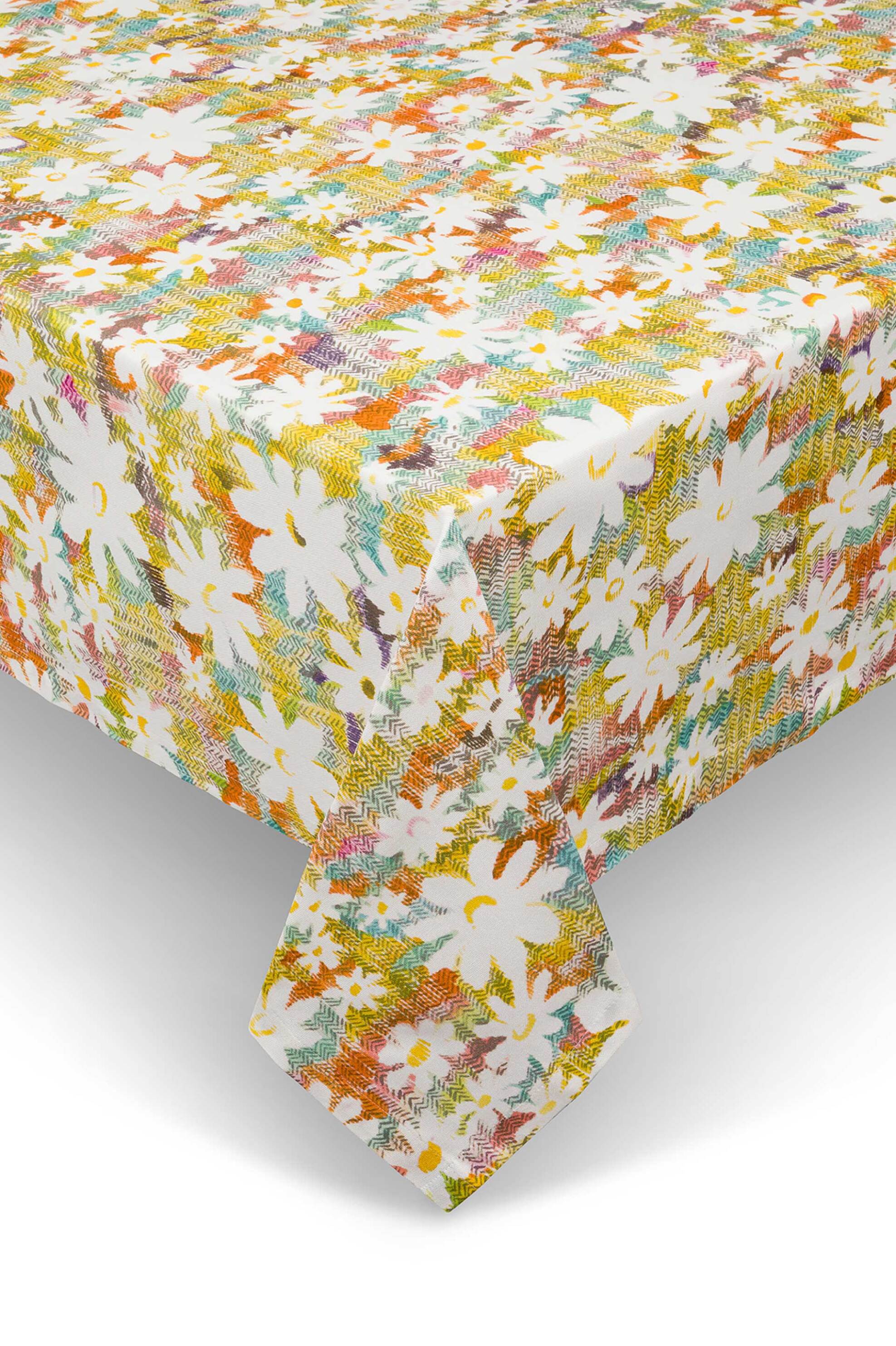 COINCASA Coincasa τραπεζομάντηλο βαμβακερό με daisies print 140 x 250 cm - 007396315 Πολύχρωμο