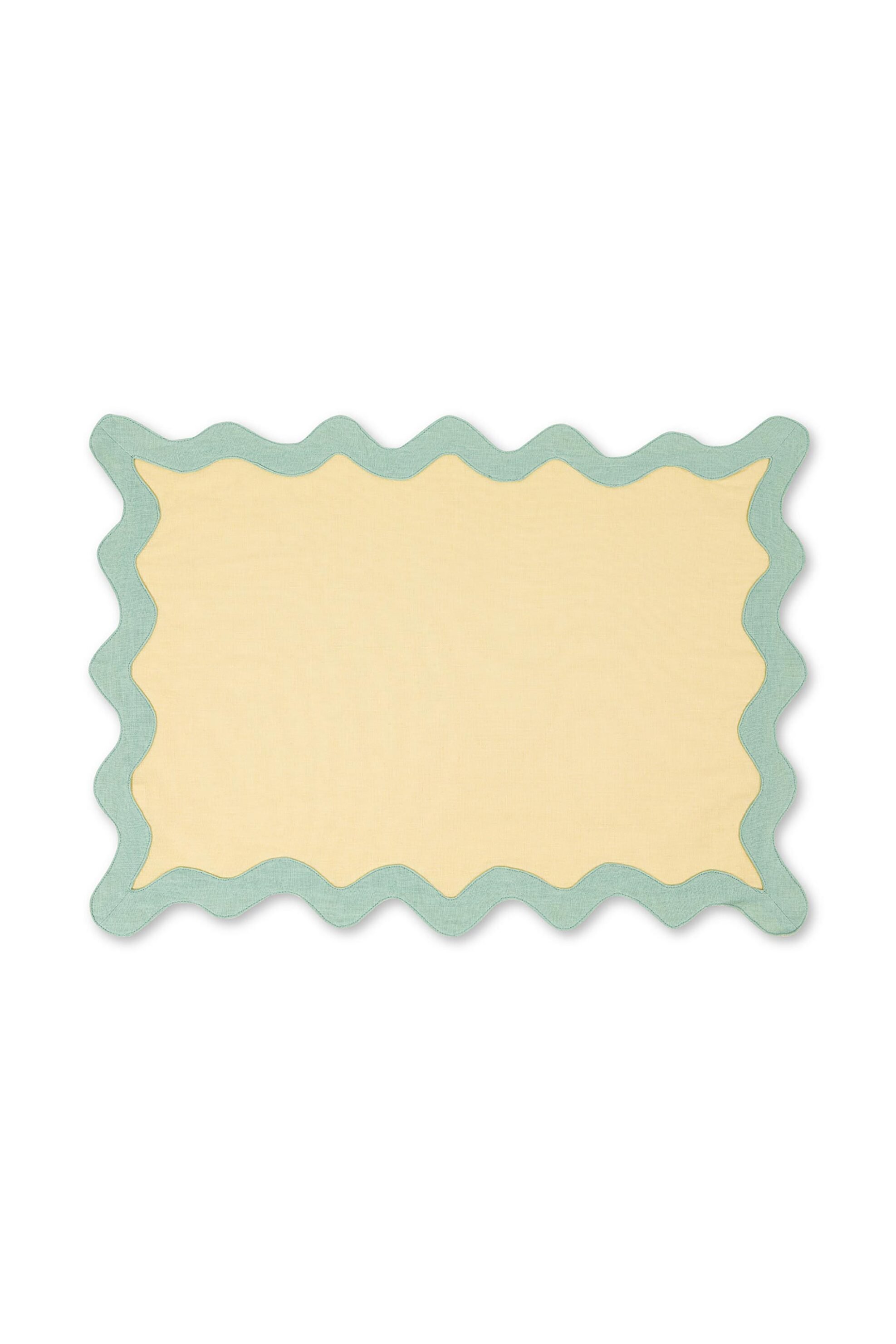 Coincasa σουπλά δίχρωμο με κυματιστό τελείωμα 50 x 35 cm - 007396483 Κίτρινο