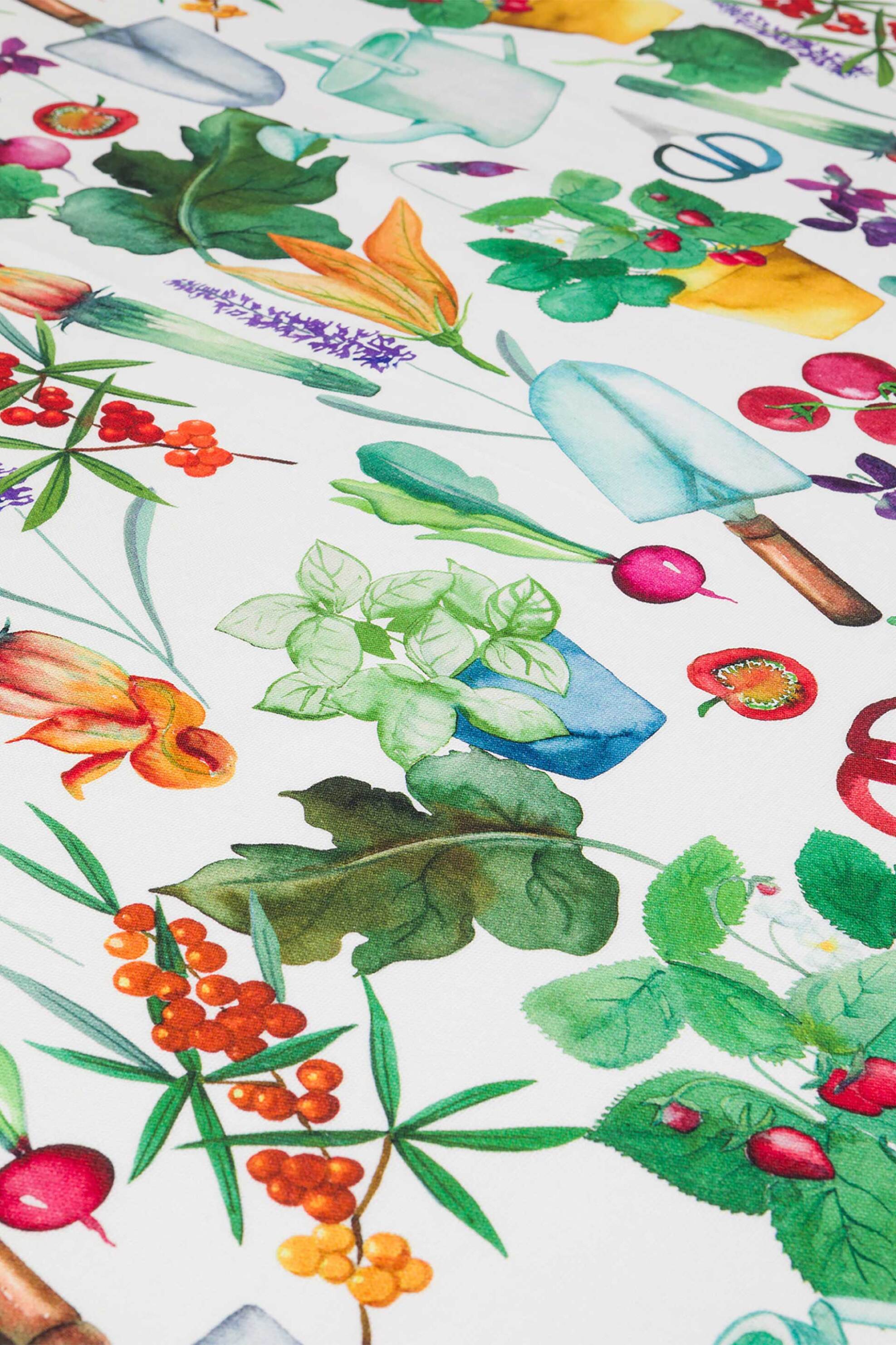 Coincasa τραπεζομάντηλο βαμβακερό με vegetables print 140 x 140 cm - 007409114 Πολύχρωμο φωτογραφία