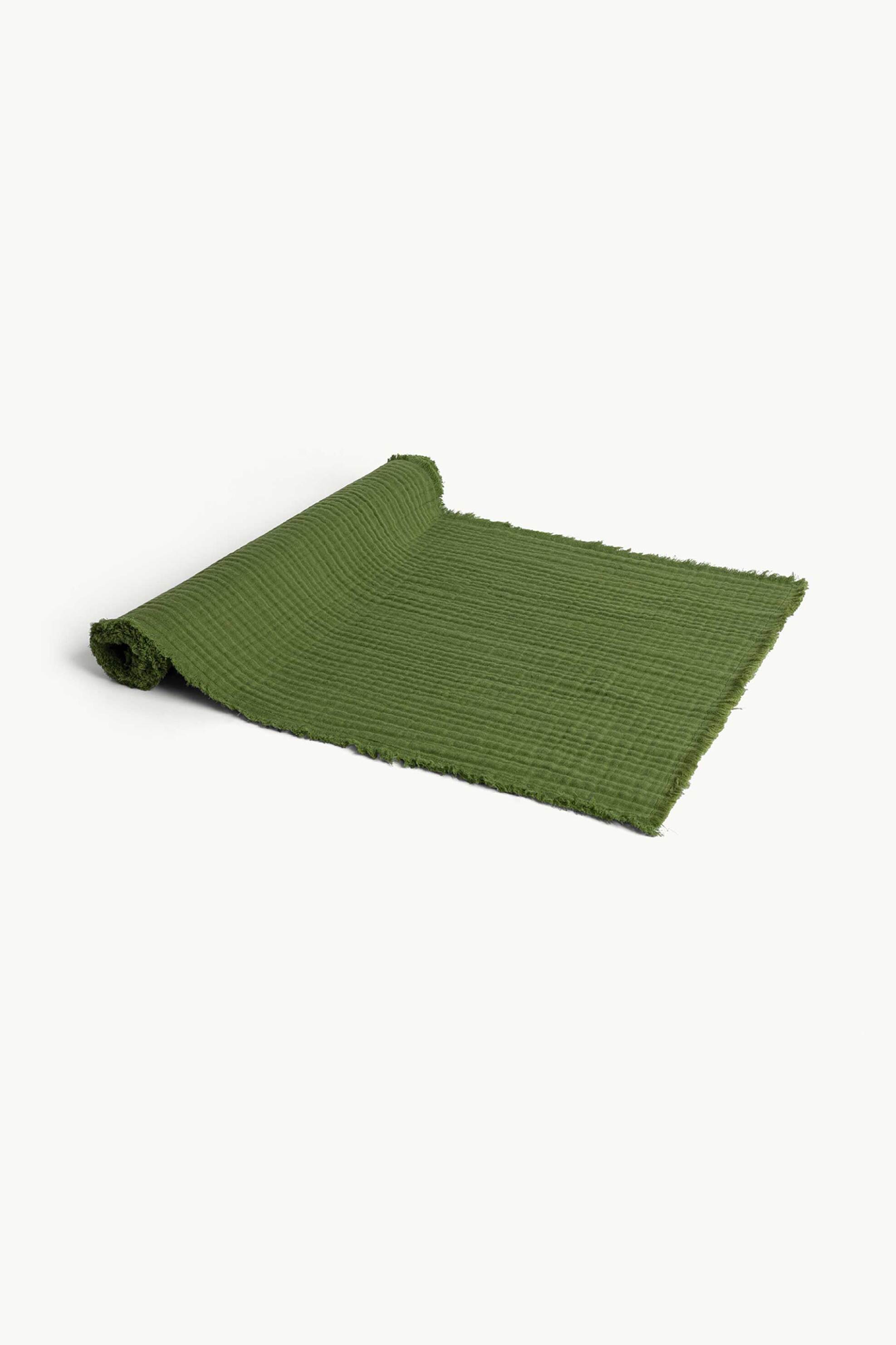 Coincasa Ράνερ από Καθαρή Βαμβακερή Μουσελίνα 40 X 140 CM - 007475145 Πράσινο