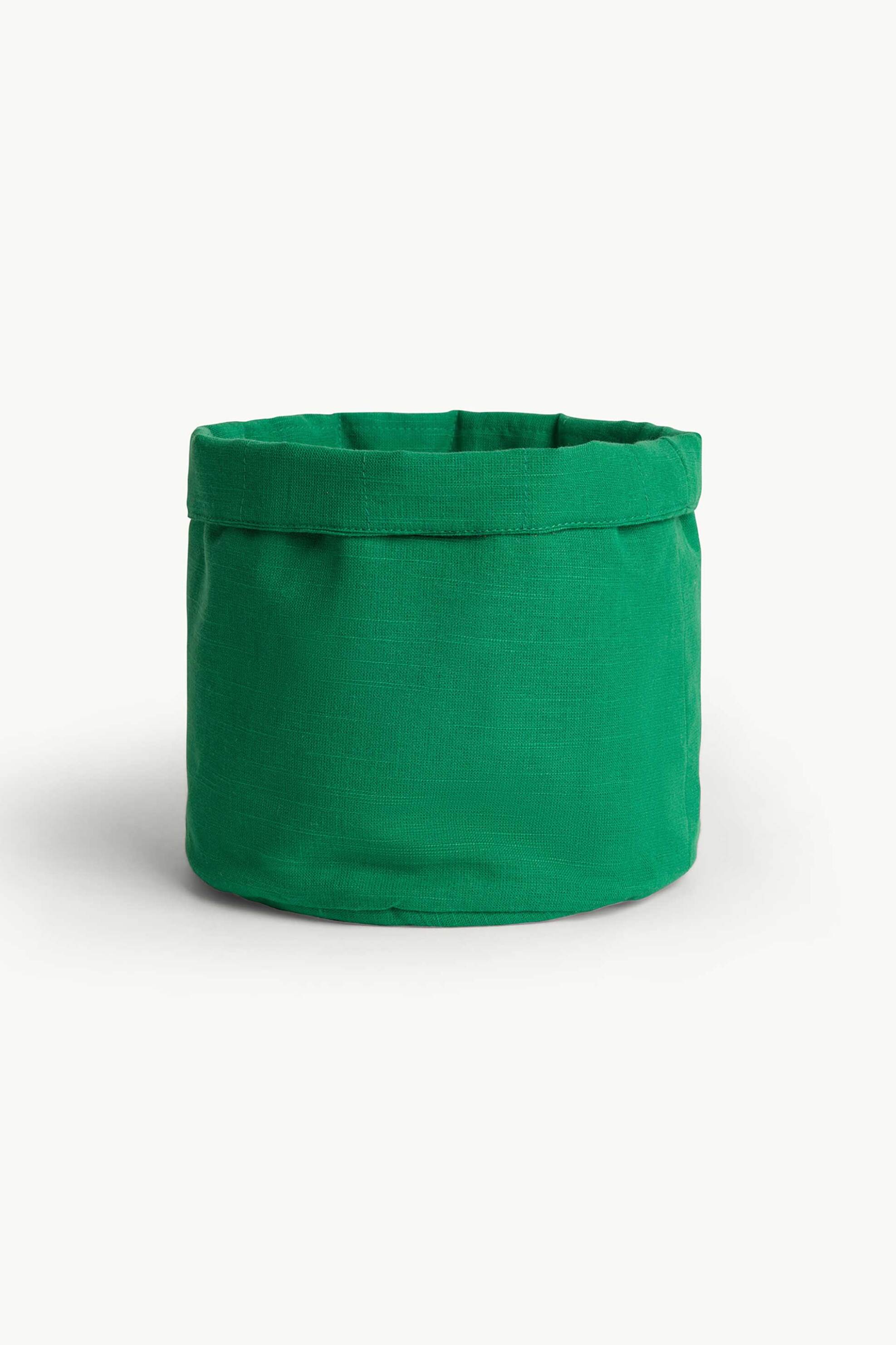 Coincasa καλάθι αποθήκευσης μονόχρωμο 20 cm - 007475470 Πράσινο