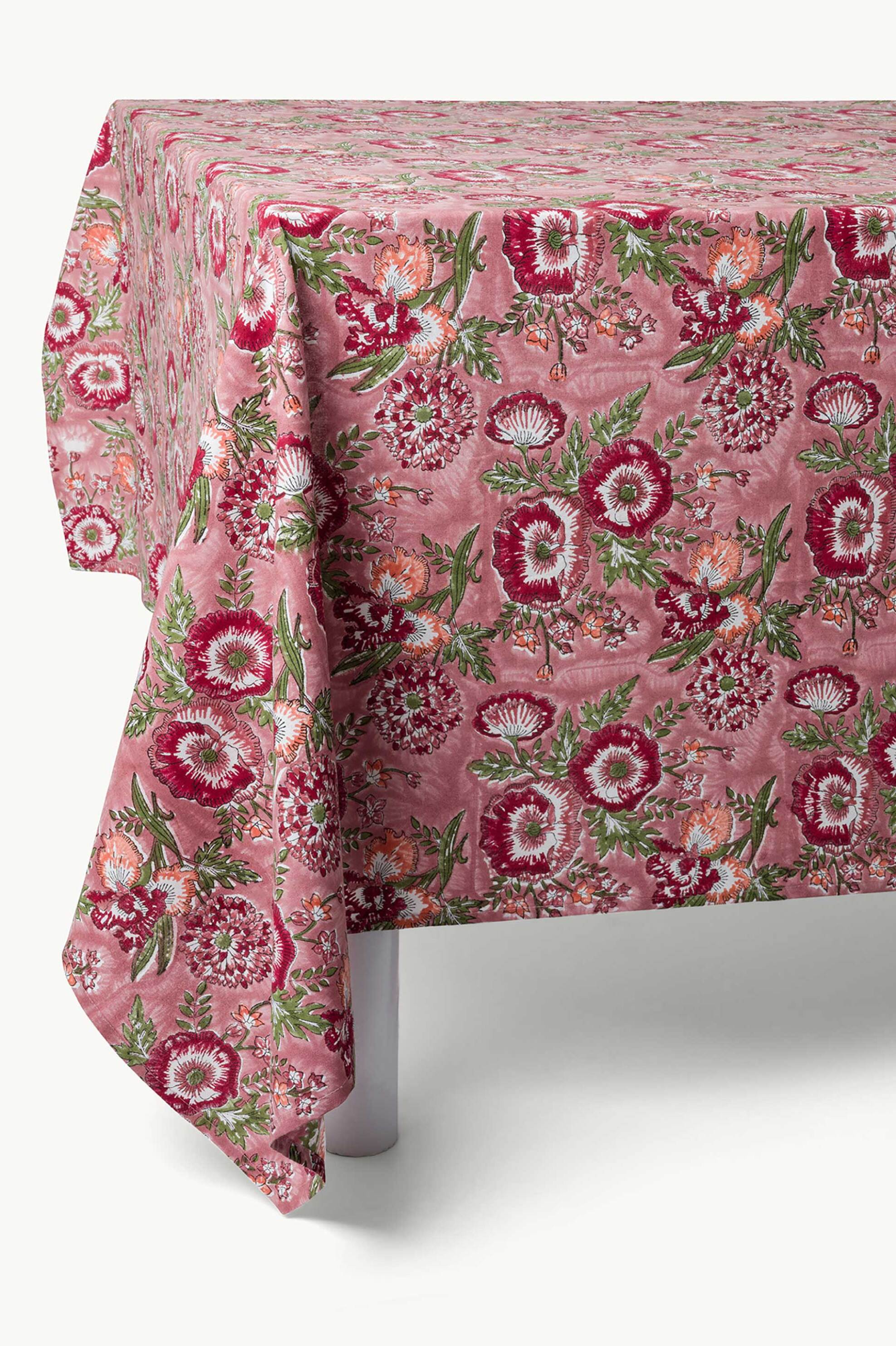 Coincasa τραπεζομάντηλο με floral print 200 x 140 cm - 007475217 Κόκκινο