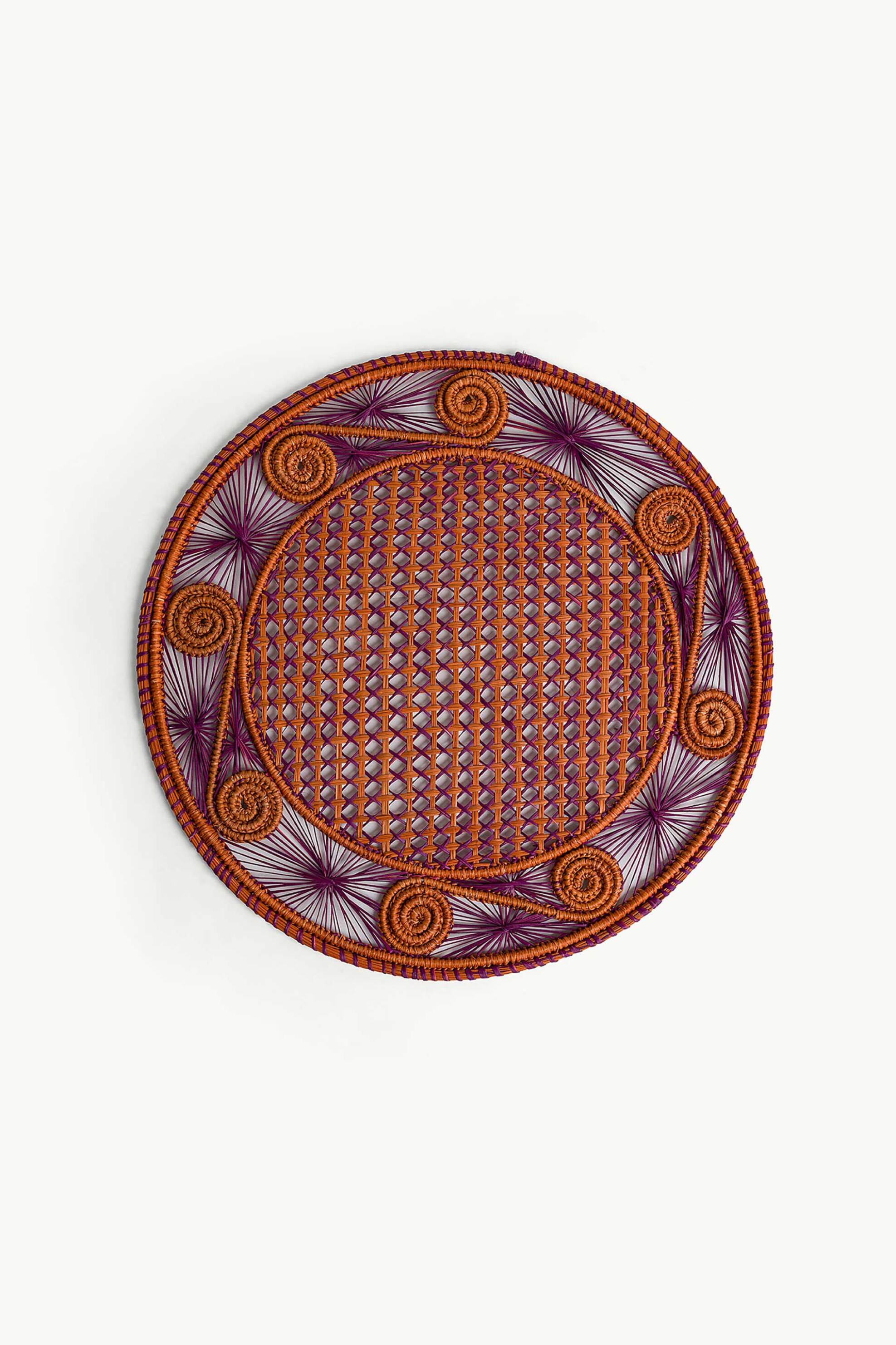 Coincasa σουπλά από ίνες φοίνικα 36 cm - 007491971 Πορτοκαλί