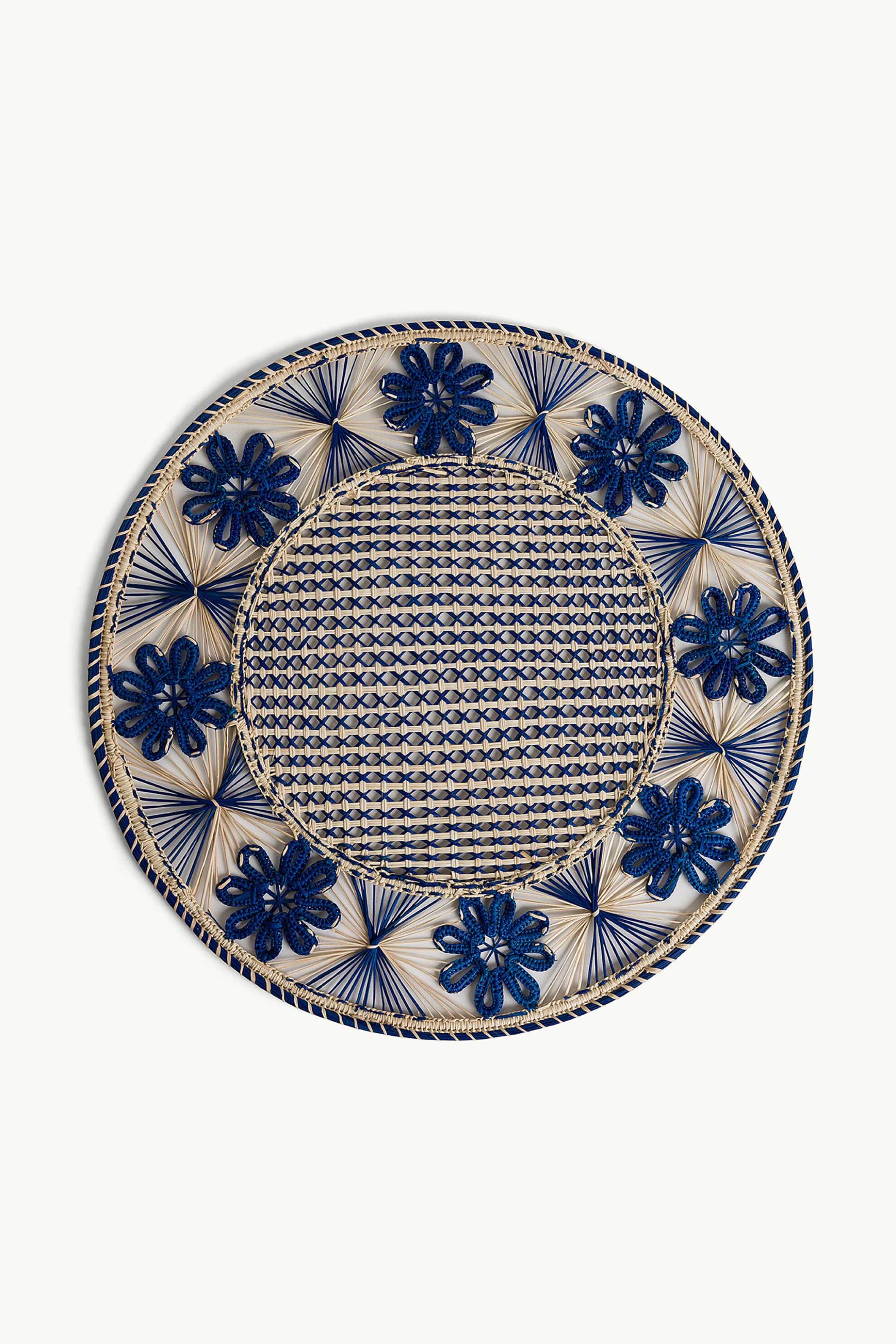 Coincasa σουπλά από ίνες φοίνικα 36 cm - 007491974 Μπλε Σκούρο