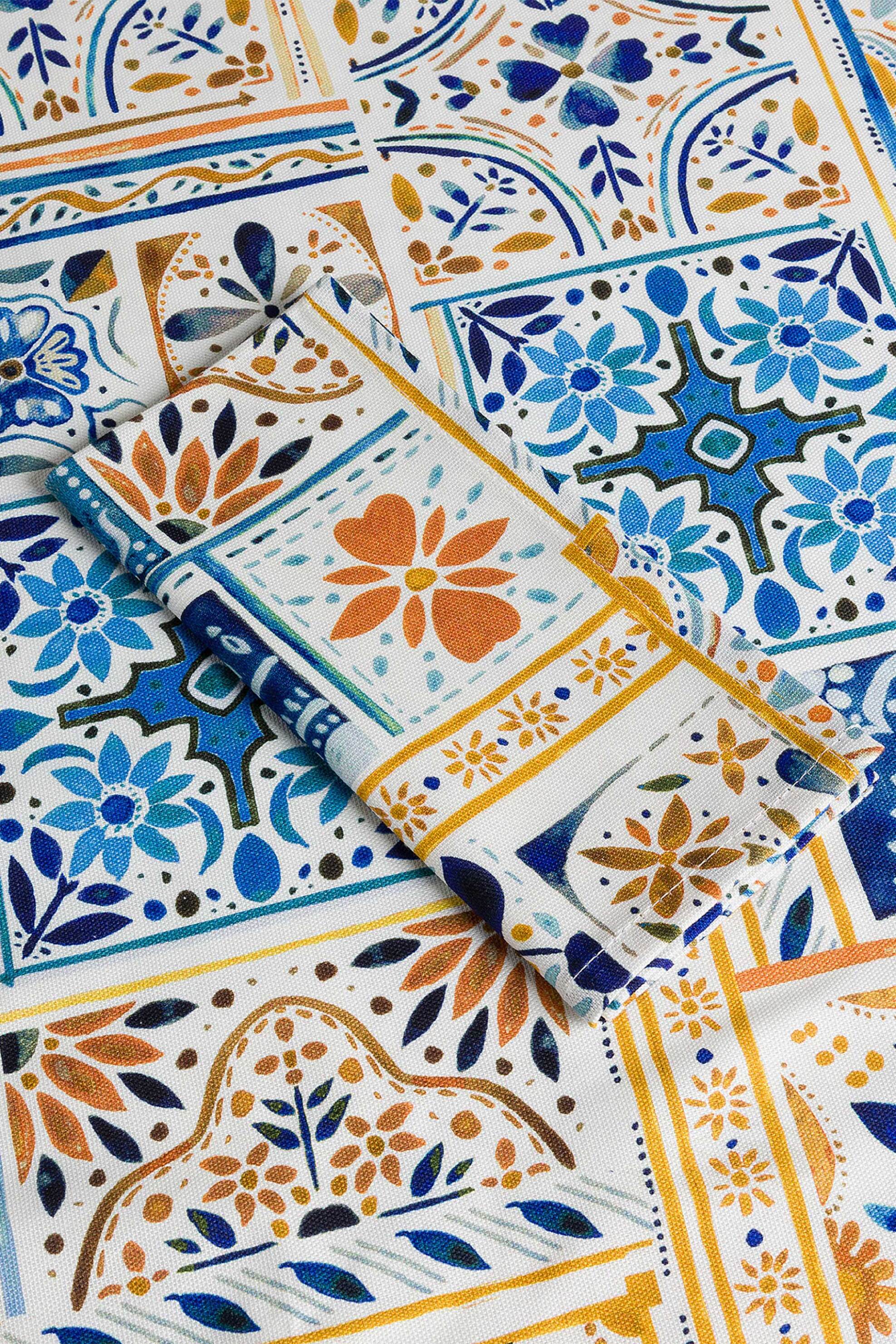 Coincasa Σετ Βαμβακερές Πετσέτες Κουζίνας με Floral Print (4 Τεμάχια) - 007479036 Πολύχρωμο