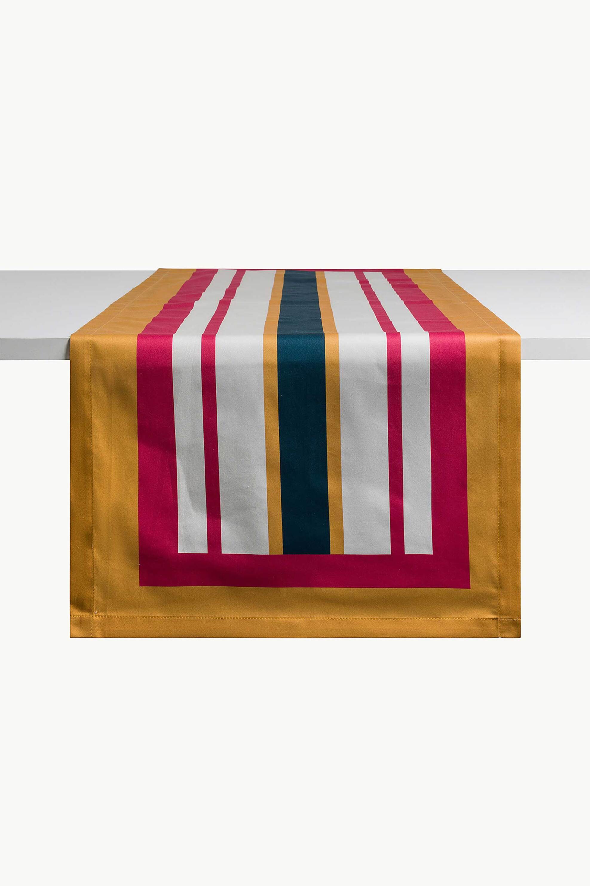 COINCASA Coincasa ράνερ βαμβακερό twill με ριγέ σχέδιο 45 x 140 cm - 007479048 Πολύχρωμο