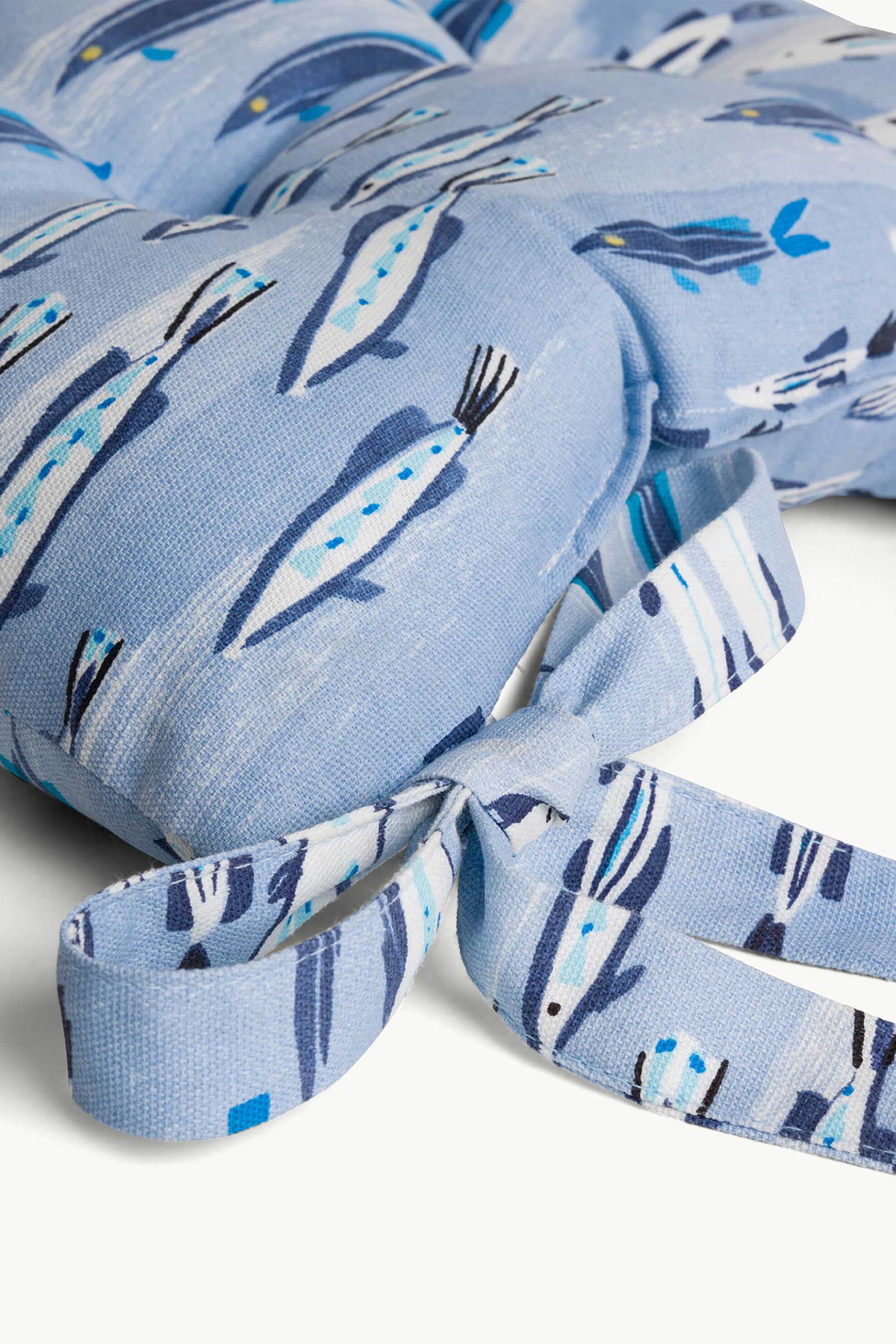 Coincasa διακοσμητικό μαξιλάρι καρέκλας με τύπωμα ψαριού 40 x 40 cm - 007479162 Μπλε φωτογραφία