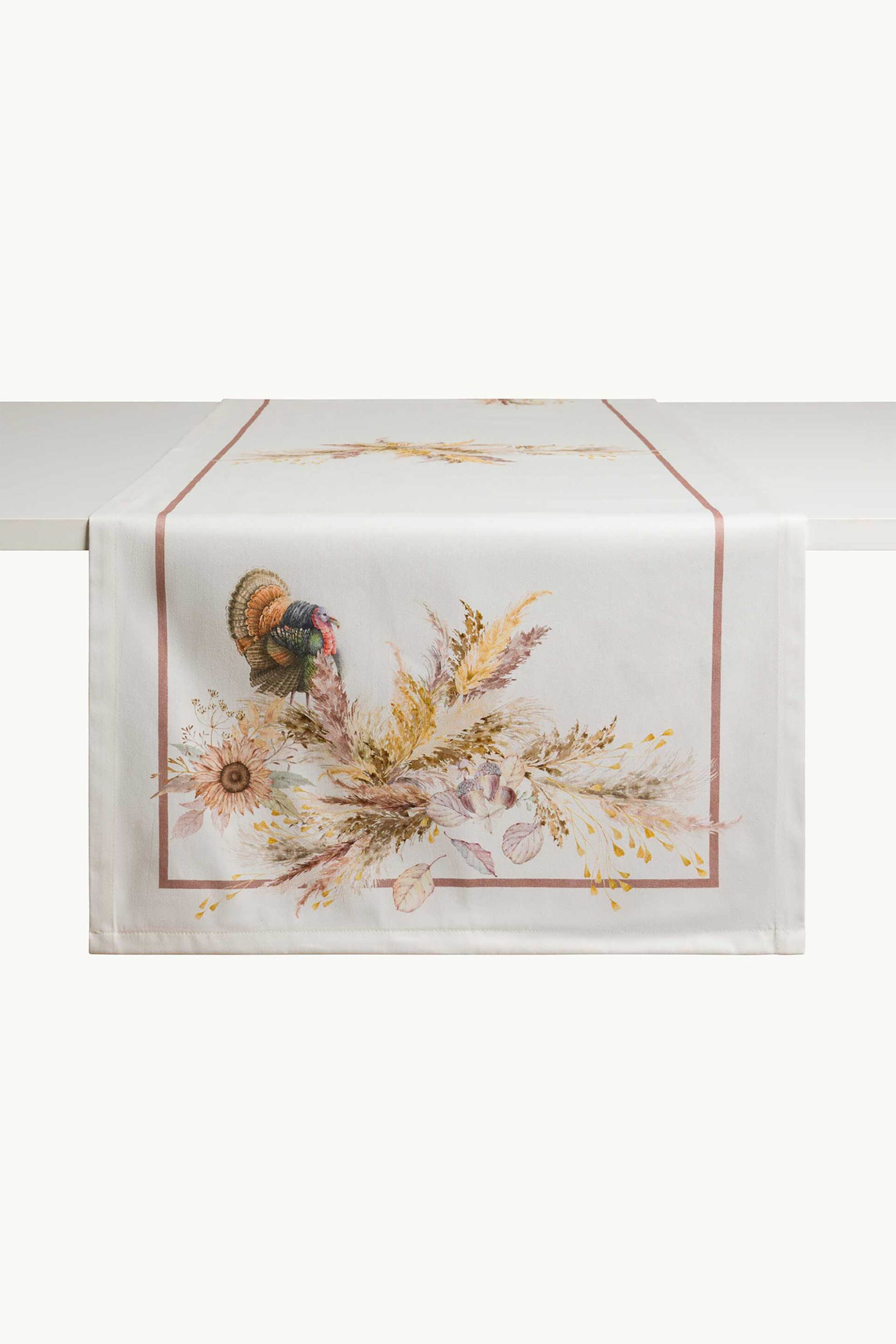 Coincasa ράνερ βαμβακερό με all-over print 50 x 150 cm - 007493434 Εκρού