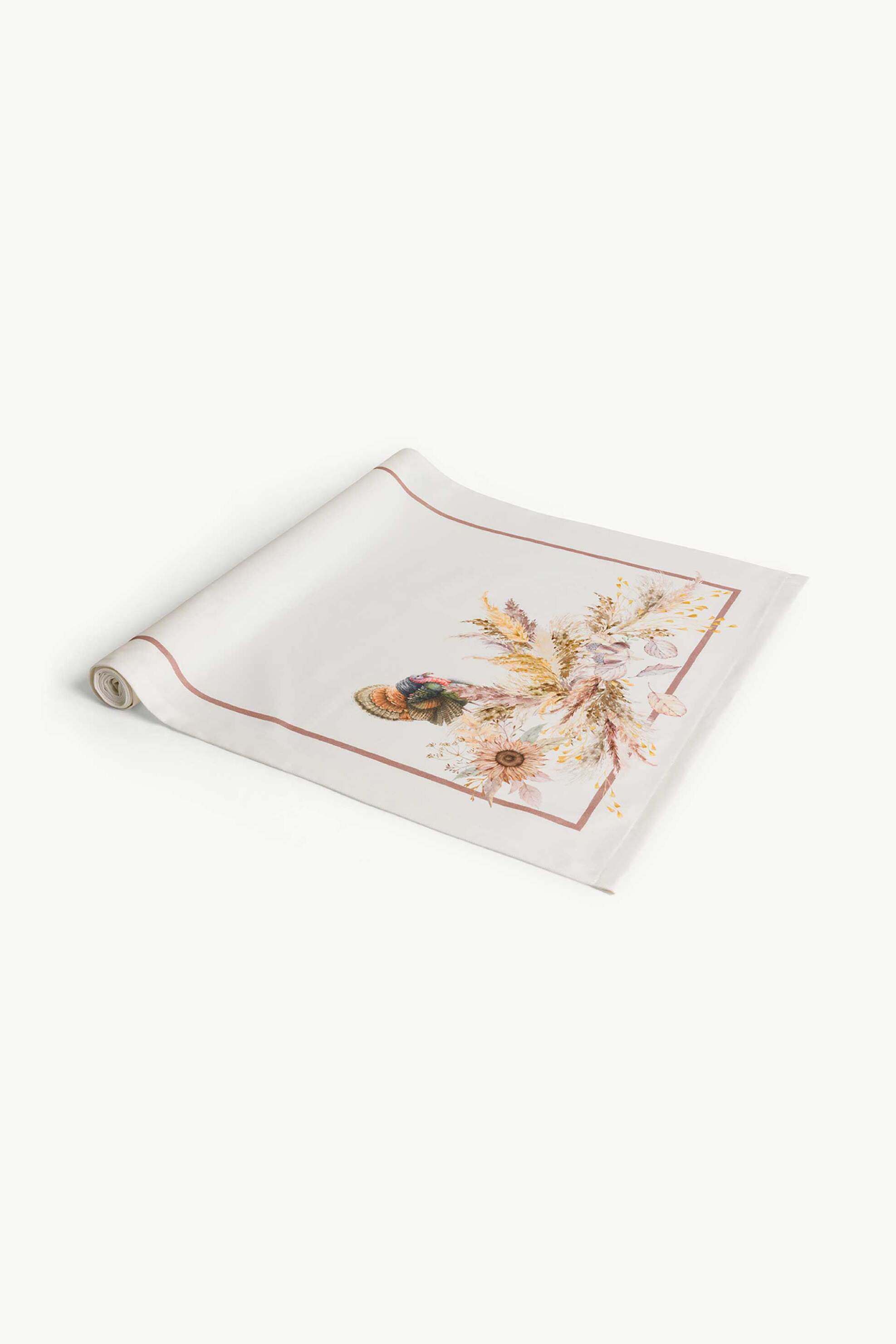 Coincasa ράνερ βαμβακερό με all-over print 50 x 150 cm - 007493434 Εκρού φωτογραφία