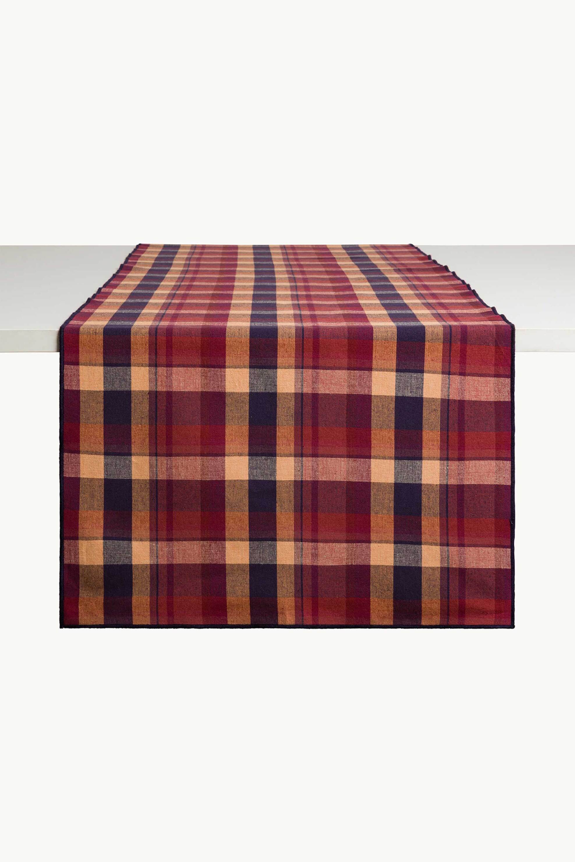 COINCASA Coincasa ράνερ βαμβακερό με καρό σχέδιο 45 x 140 cm - 007494052 Κόκκινο