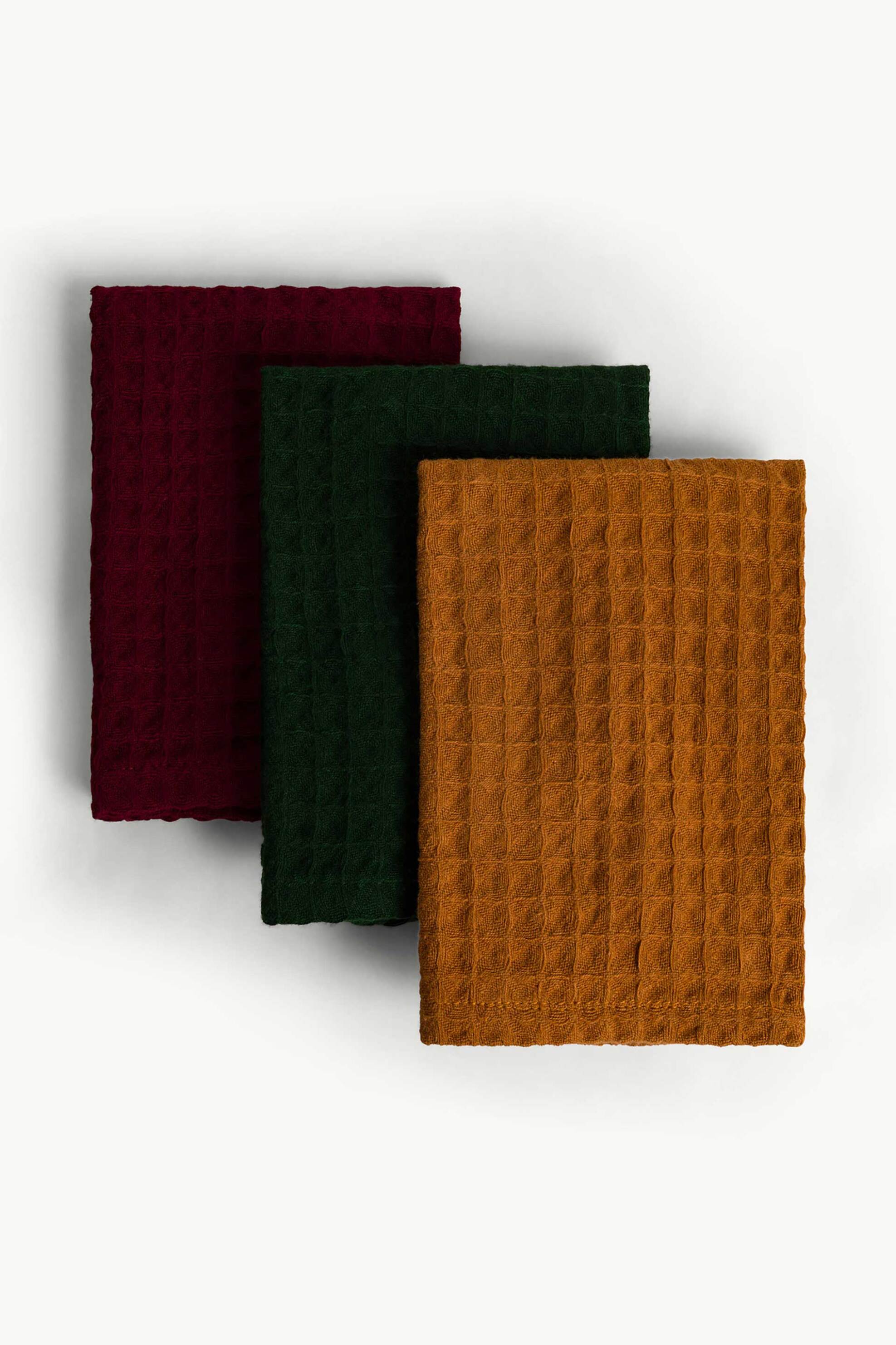 COINCASA Coincasa σετ πετσέτες κουζίνας με waffle pattern 30 x 30 cm (3 τεμάχια) - 007494082 Πολύχρωμο