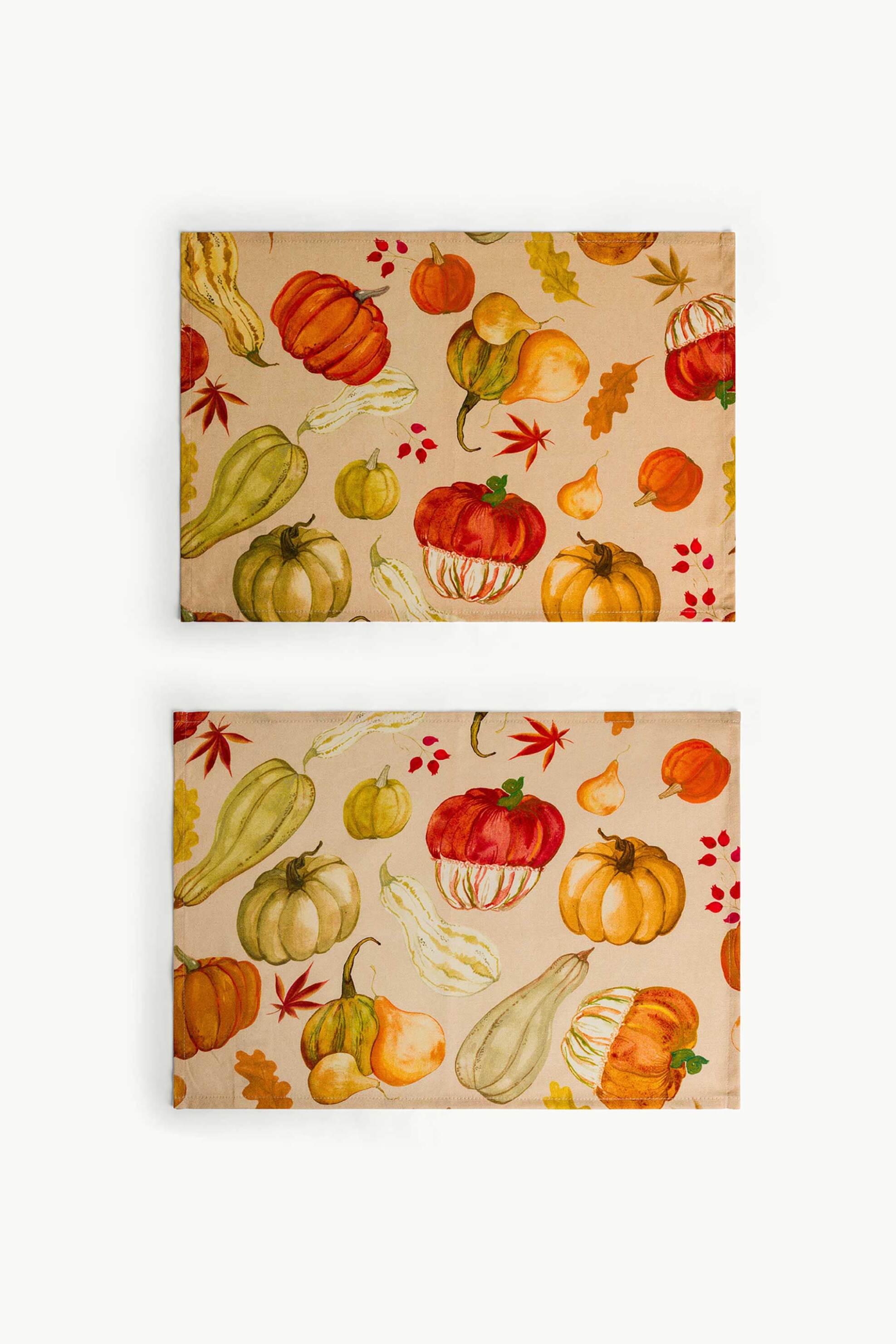 Coincasa σουπλά με τύπωμα κολοκύθας 50 x 35 cm "Panama" - 007493207 Μπεζ