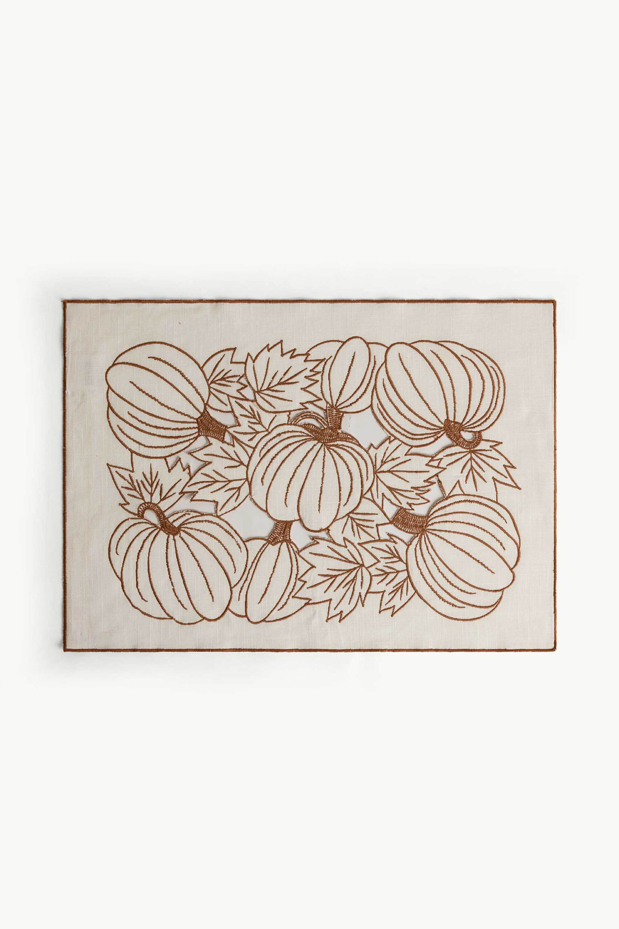 Coincasa σουπλά με κέντημα κολοκύθας 50 x 35 cm - 007494241 Λευκό