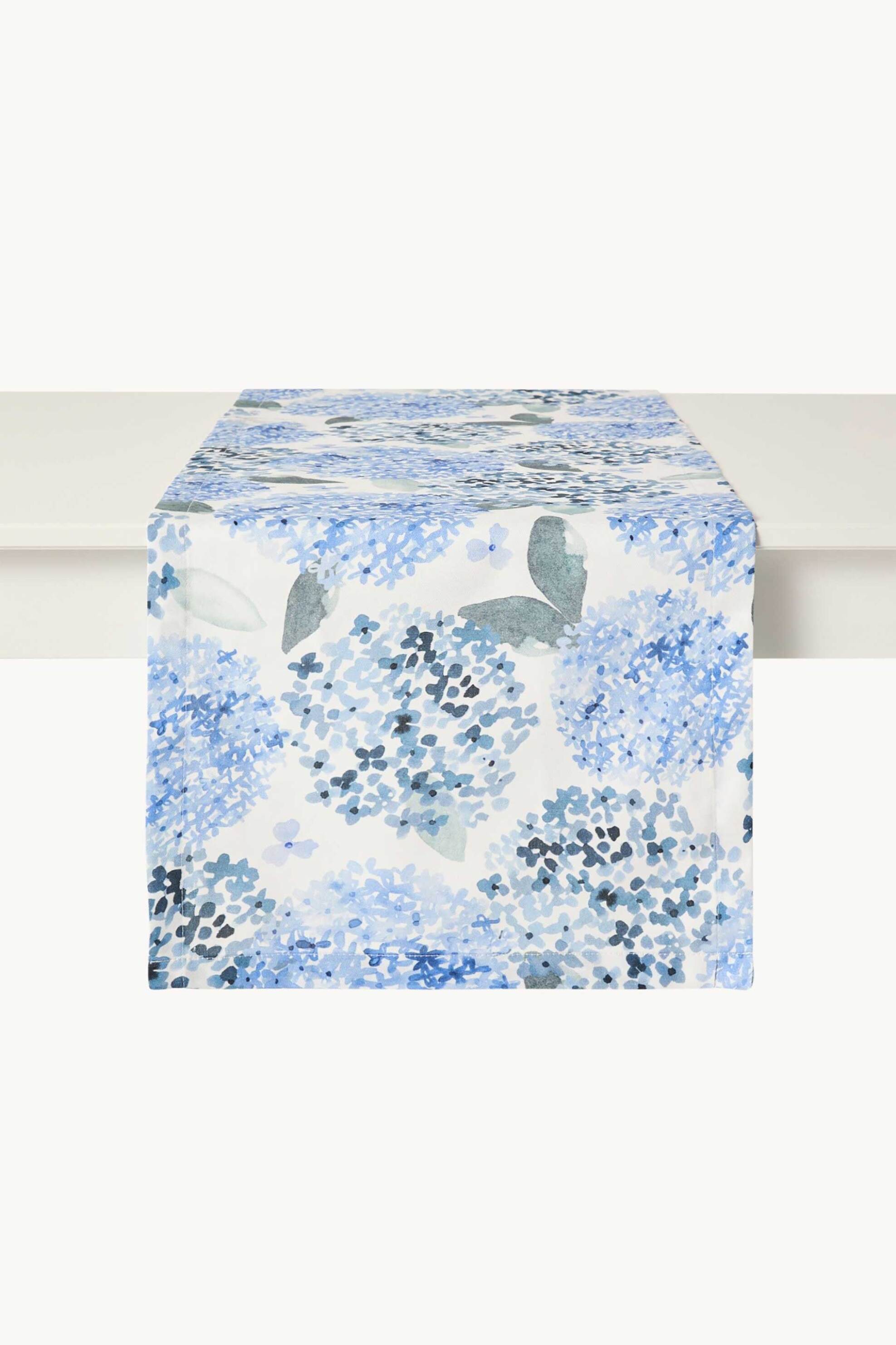 Coincasa βαμβακερό ράνερ με τύπωμα ορτανσίας 40 x 140 cm - 006813065 Μπλε Ανοιχτό