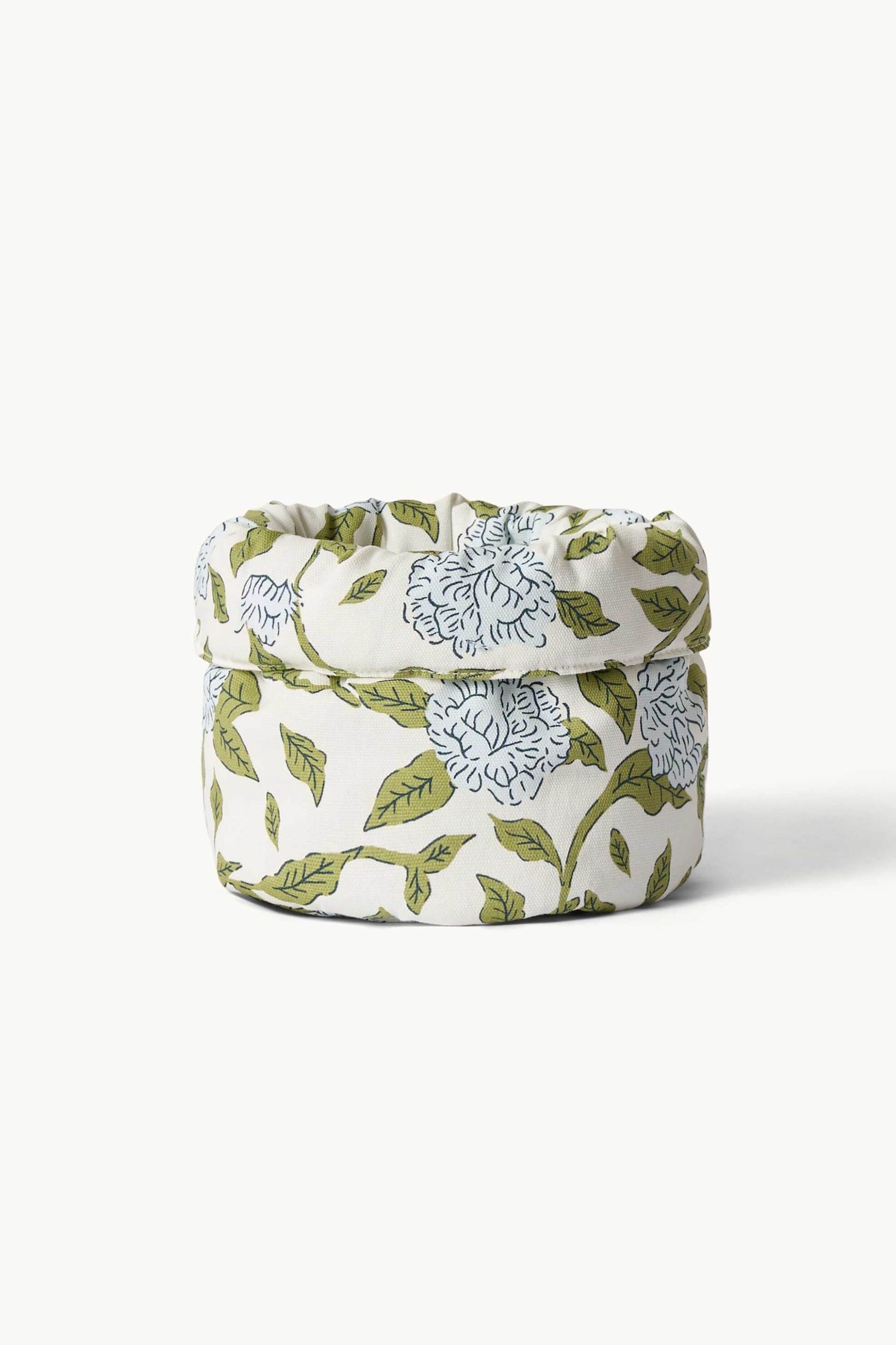 Coincasa καλάθι αποθήκευσης με floral print 18 x 18 cm - 006813076 Πράσινο